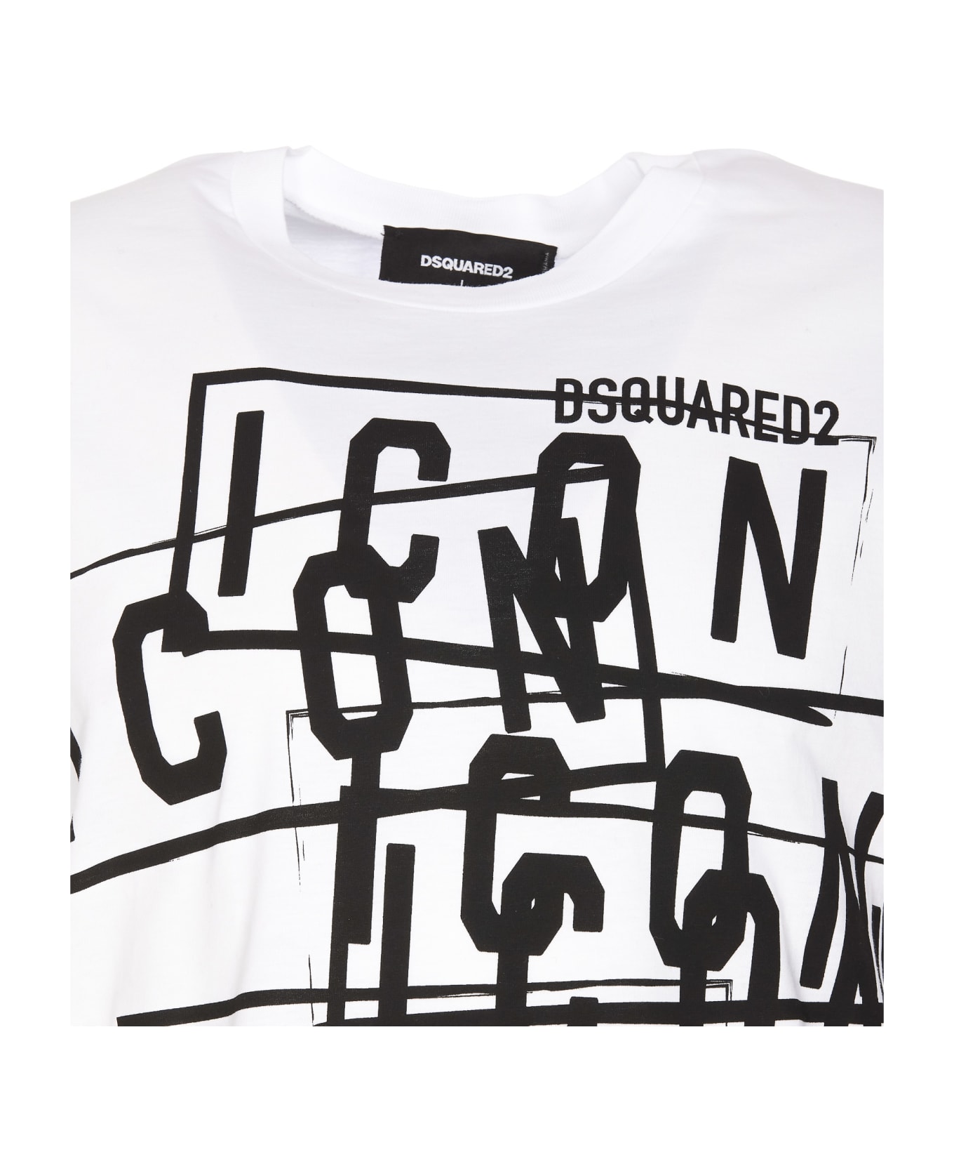 Dsquared2 Icon Stamps Cotton T-shirt - White