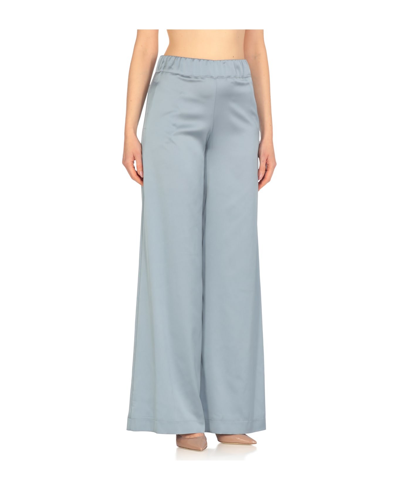 D.Exterior Satin Pants - Light Blue