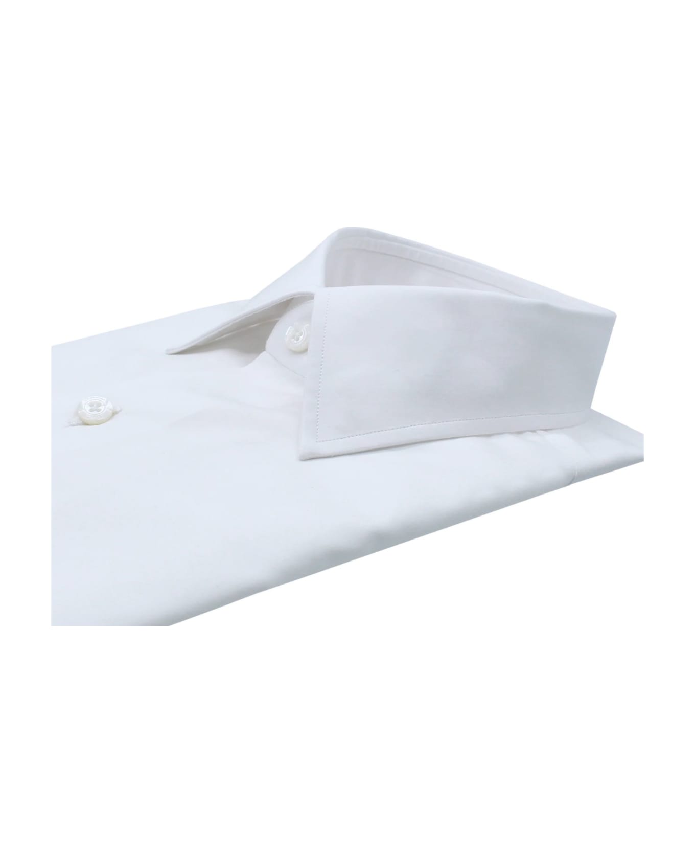 Finamore White Cotton Shirt - White