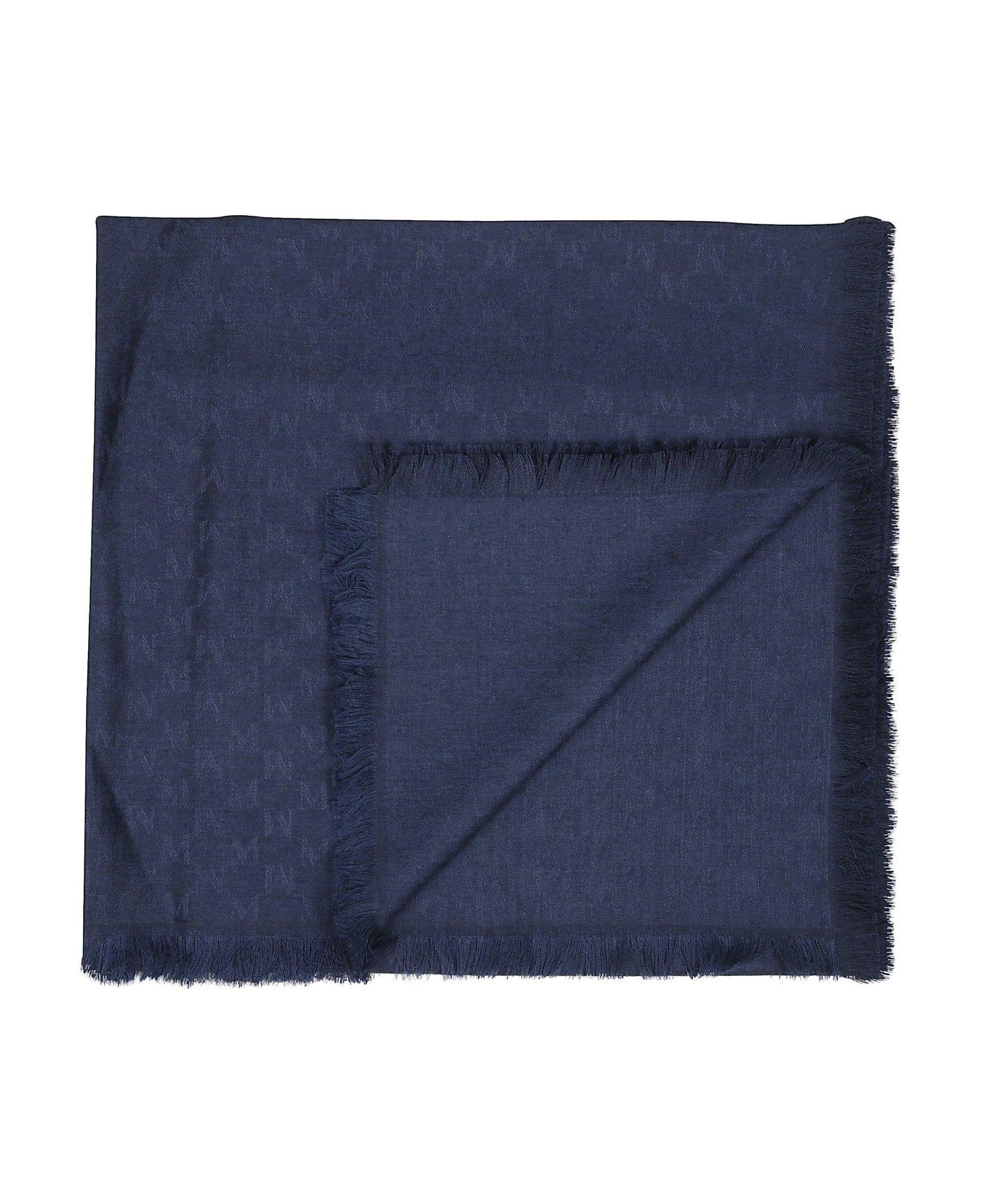 Max Mara Umes Fringed Edge Scarf - Blu