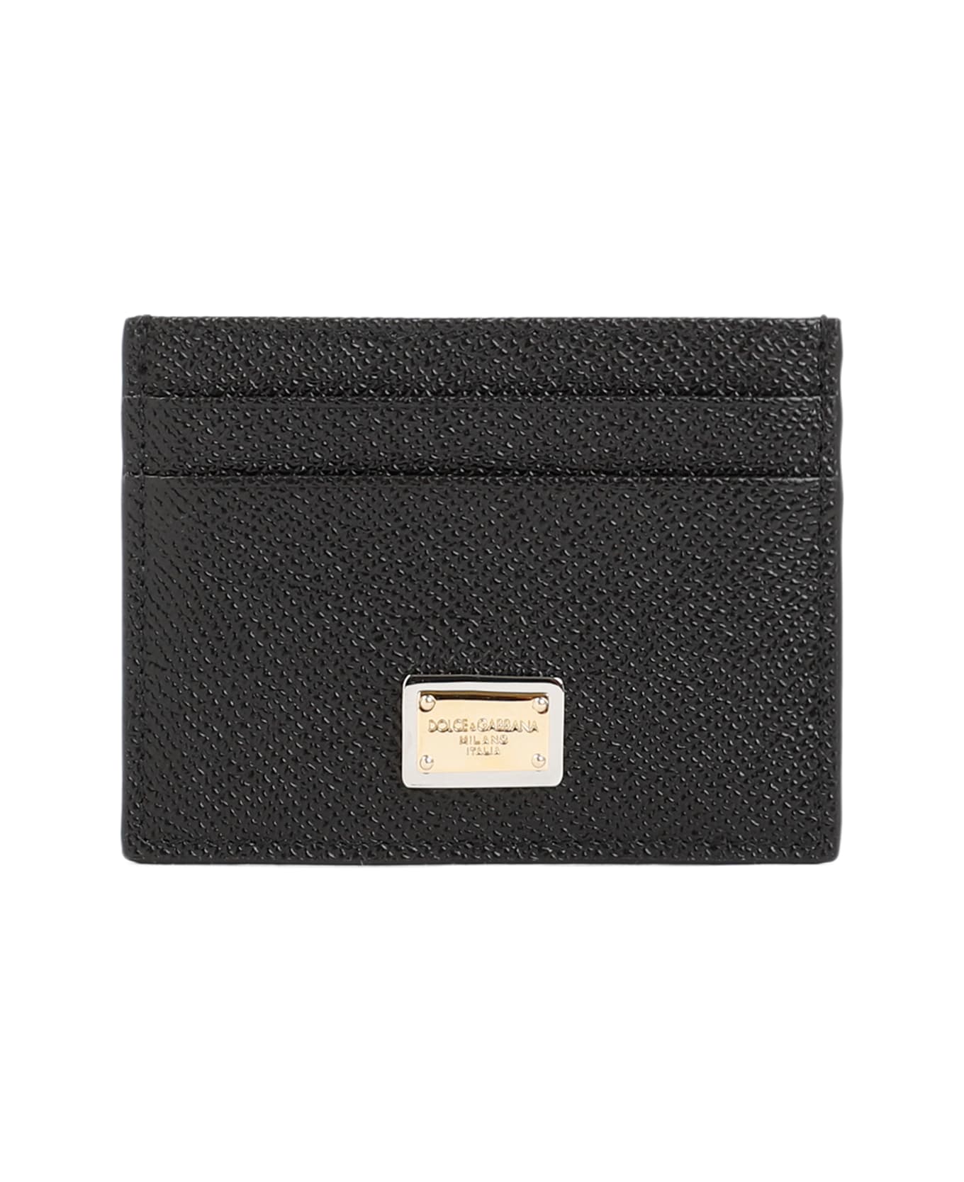 Dolce & Gabbana Cardholder With Logo Plaque - Nero