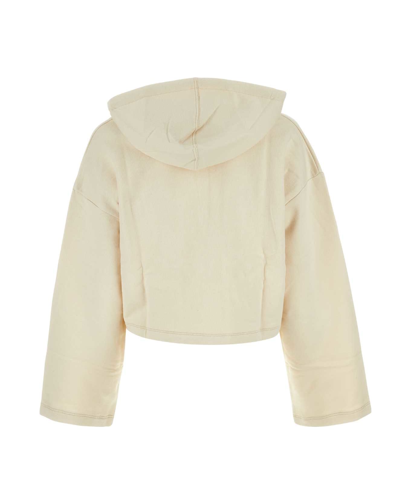 Baserange Ivory Cotton Ordu Sweatshirt - UNDYED フリース