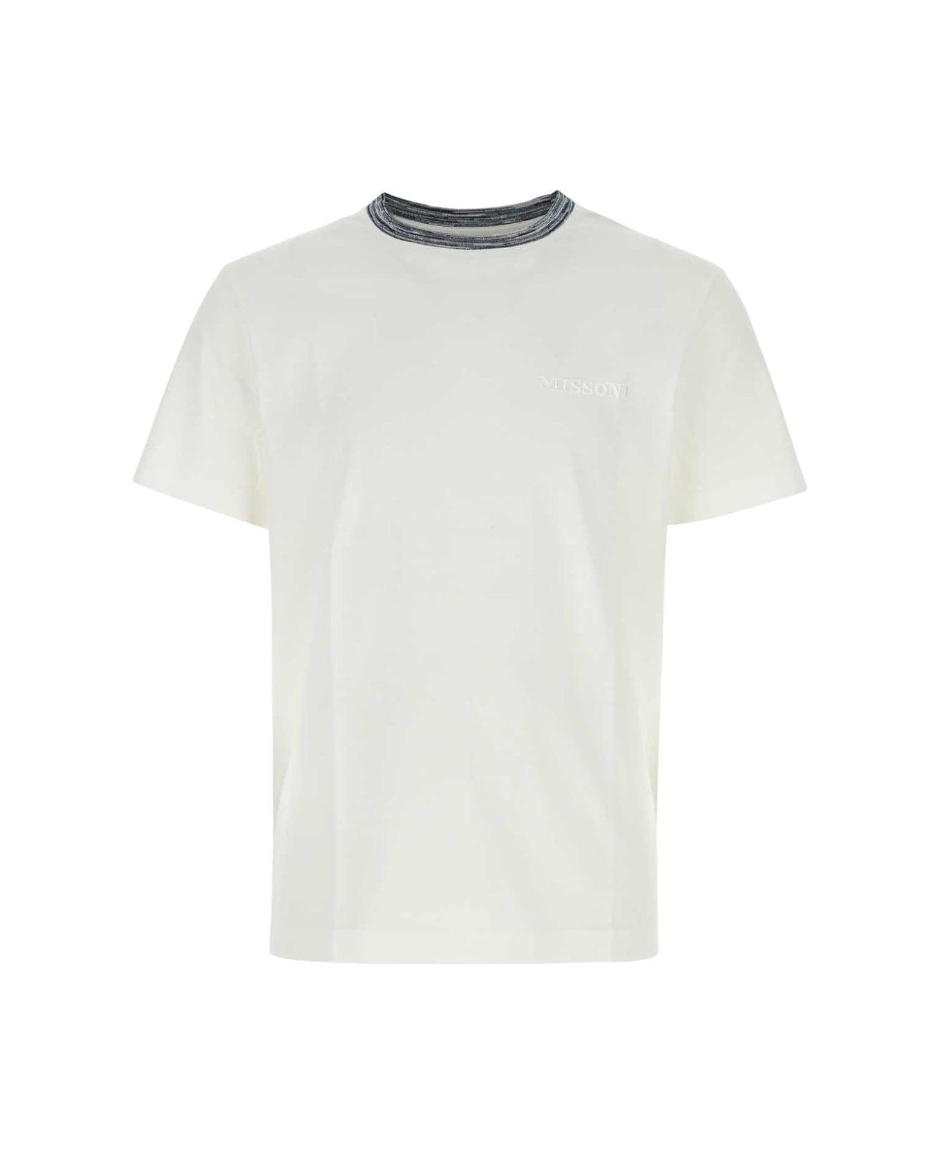 Missoni Logo-embroidered Crewneck T-shirt - White