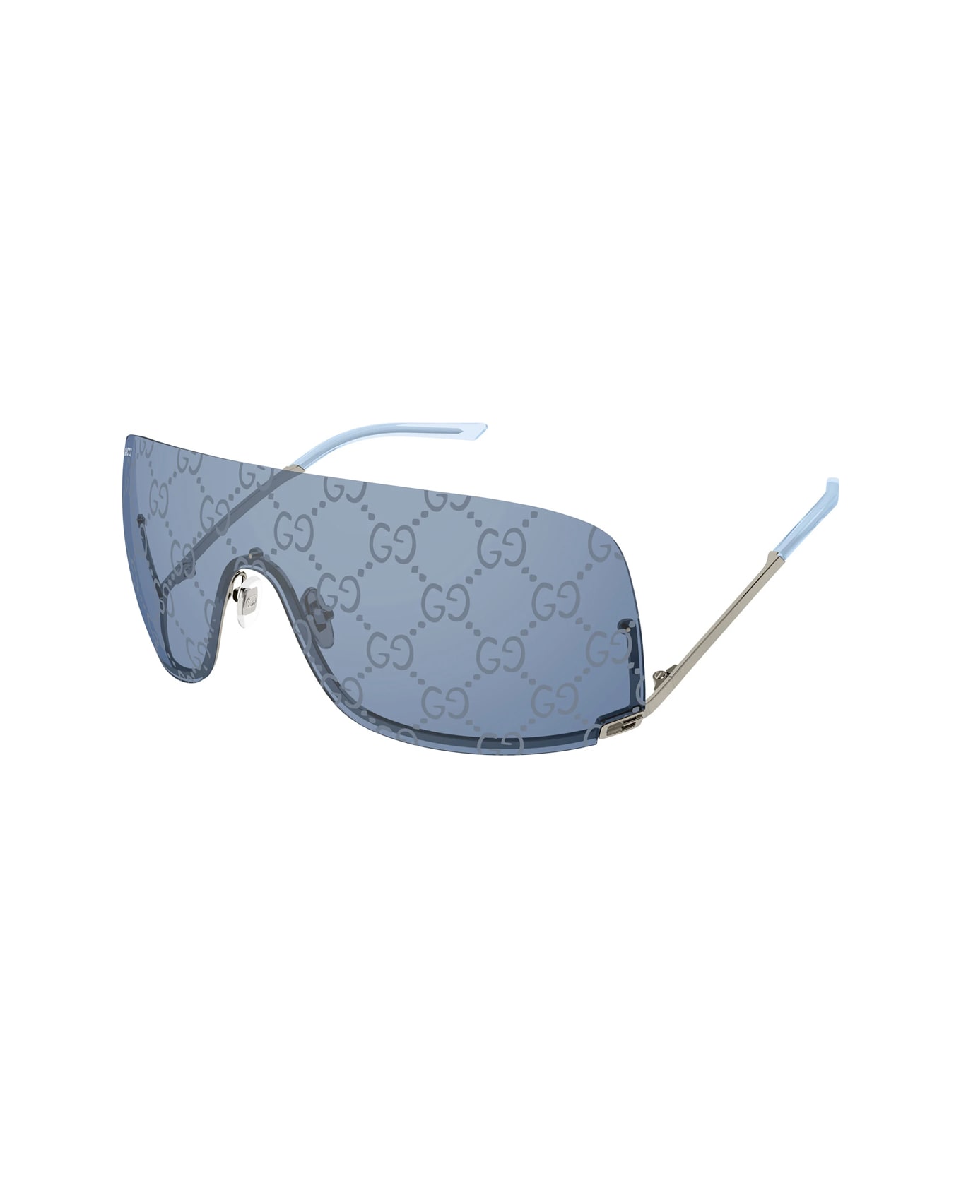 Gucci Eyewear Gg1560s Linea Fashion 003 Grey Blue Sunglasses - Grigio