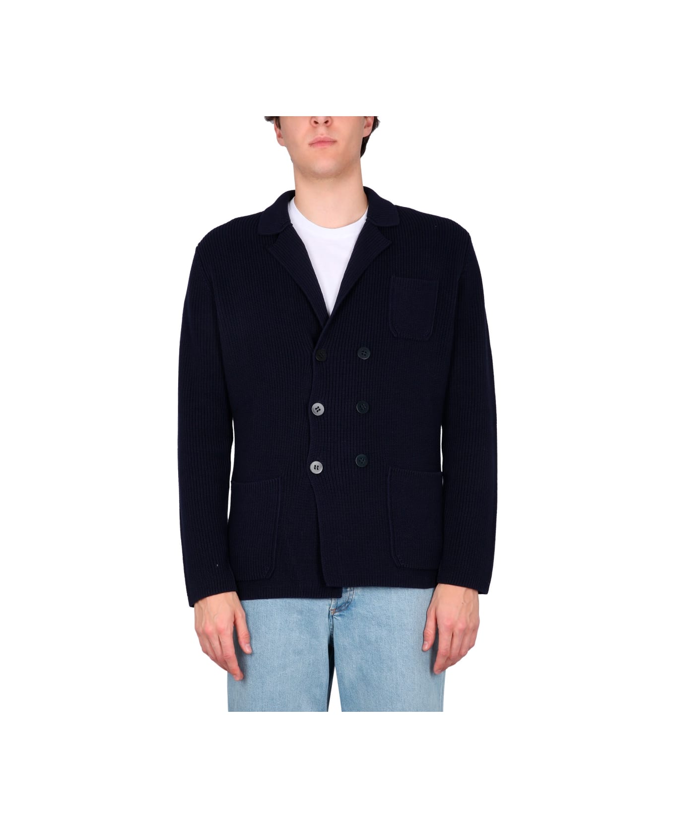 Ballantyne Double-breasted Cardigan Jacket - BLUE