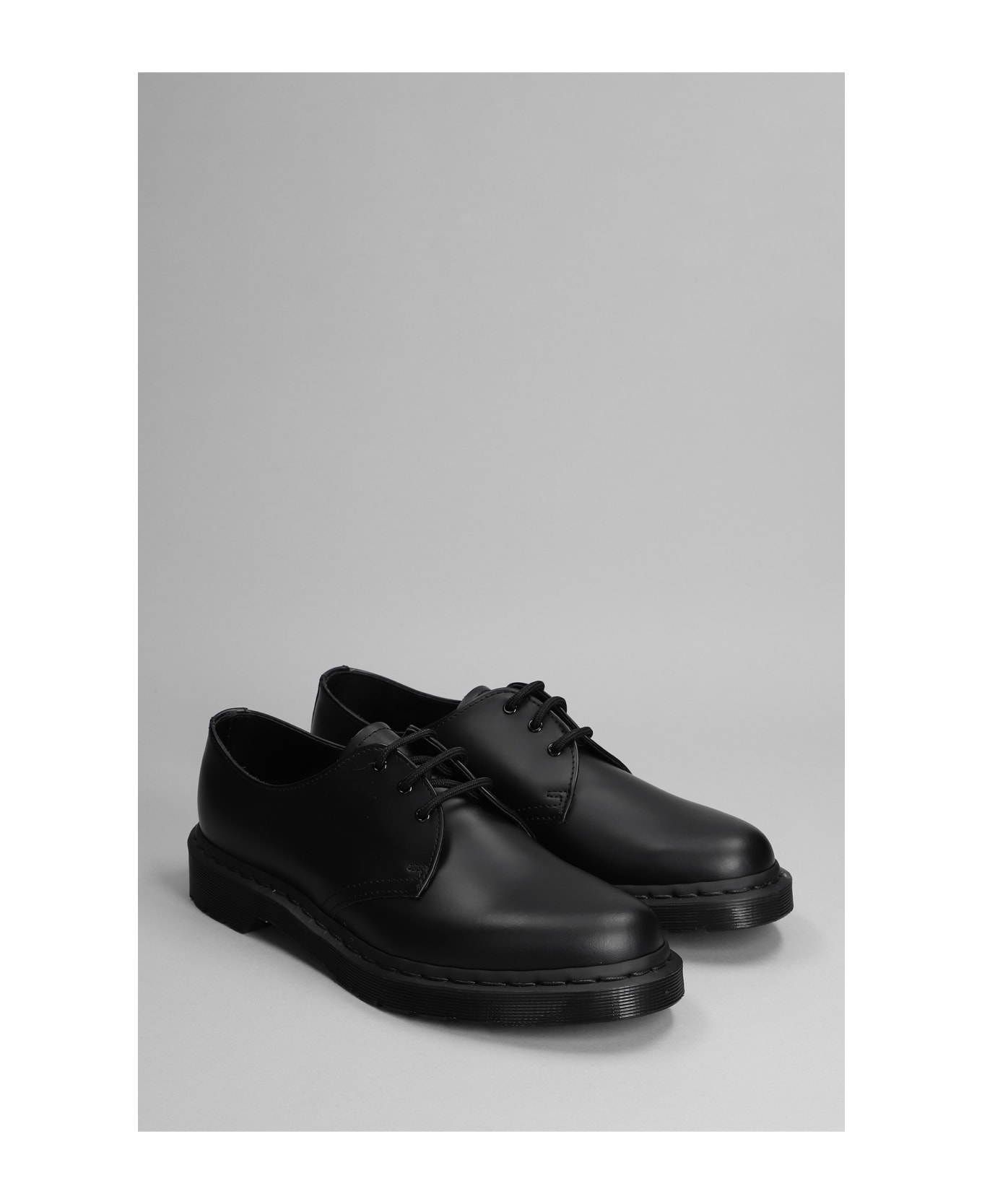 Dr. Martens 1461 Lace Up Shoes In Black Leather - Black