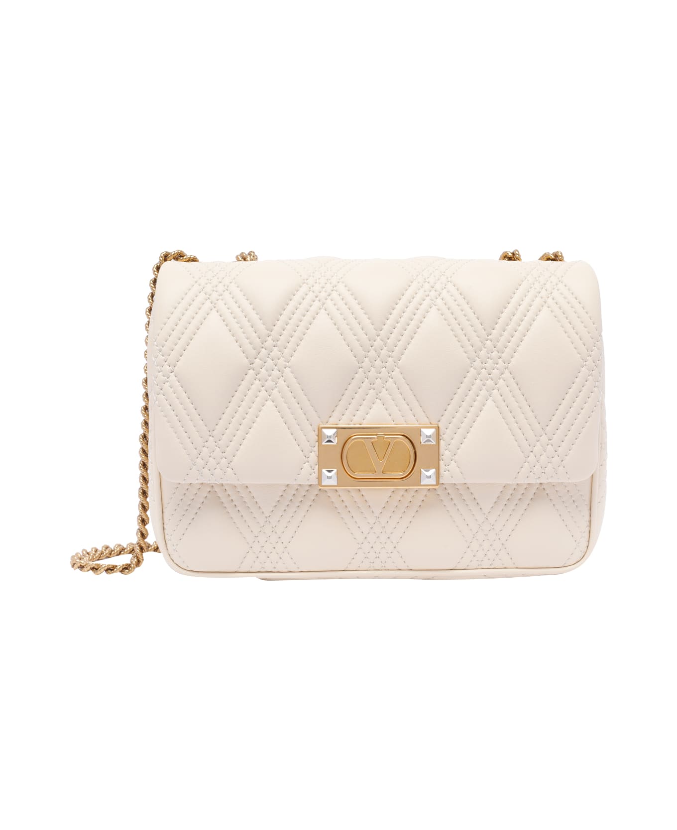 Valentino Garavani Medium Shoulder Bag Quiltie 67 - White