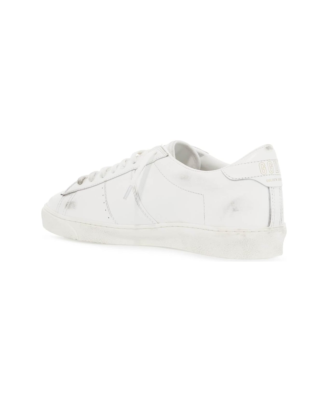 Golden Goose Smooth Leather Matchstar Sneakers In - OPTIC  WHITE (White)