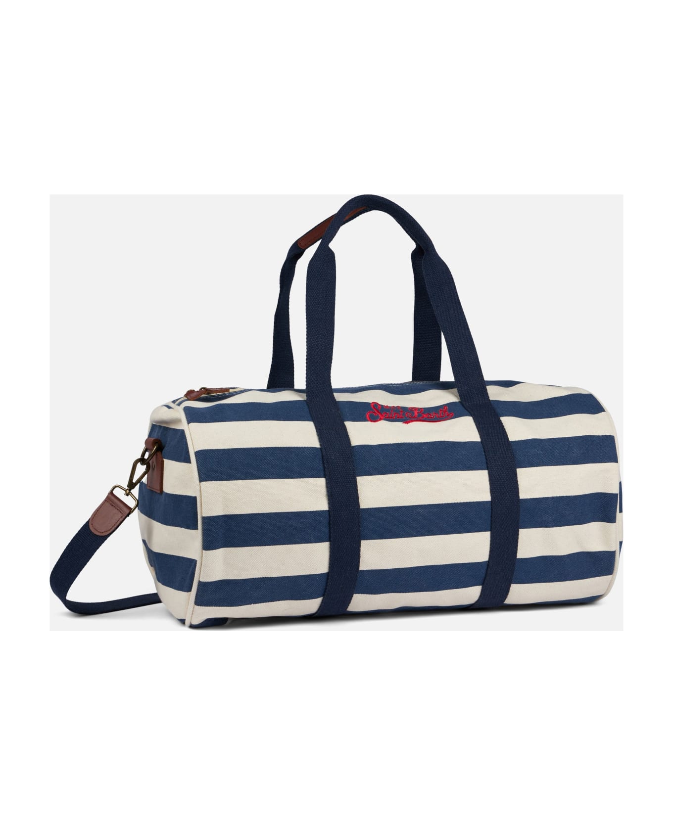 MC2 Saint Barth Travel Duffel Bag With Blue Stripes - BLUE