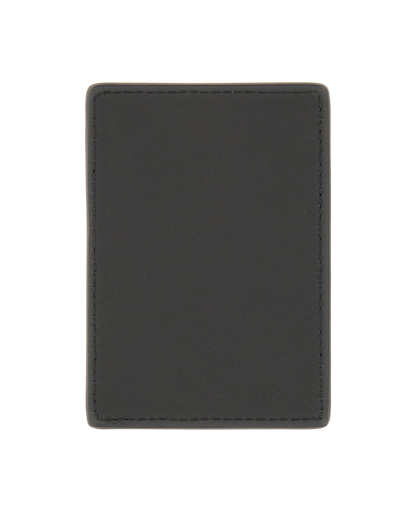 Alexander McQueen Magnetic Card Holder With Logo - BLACK