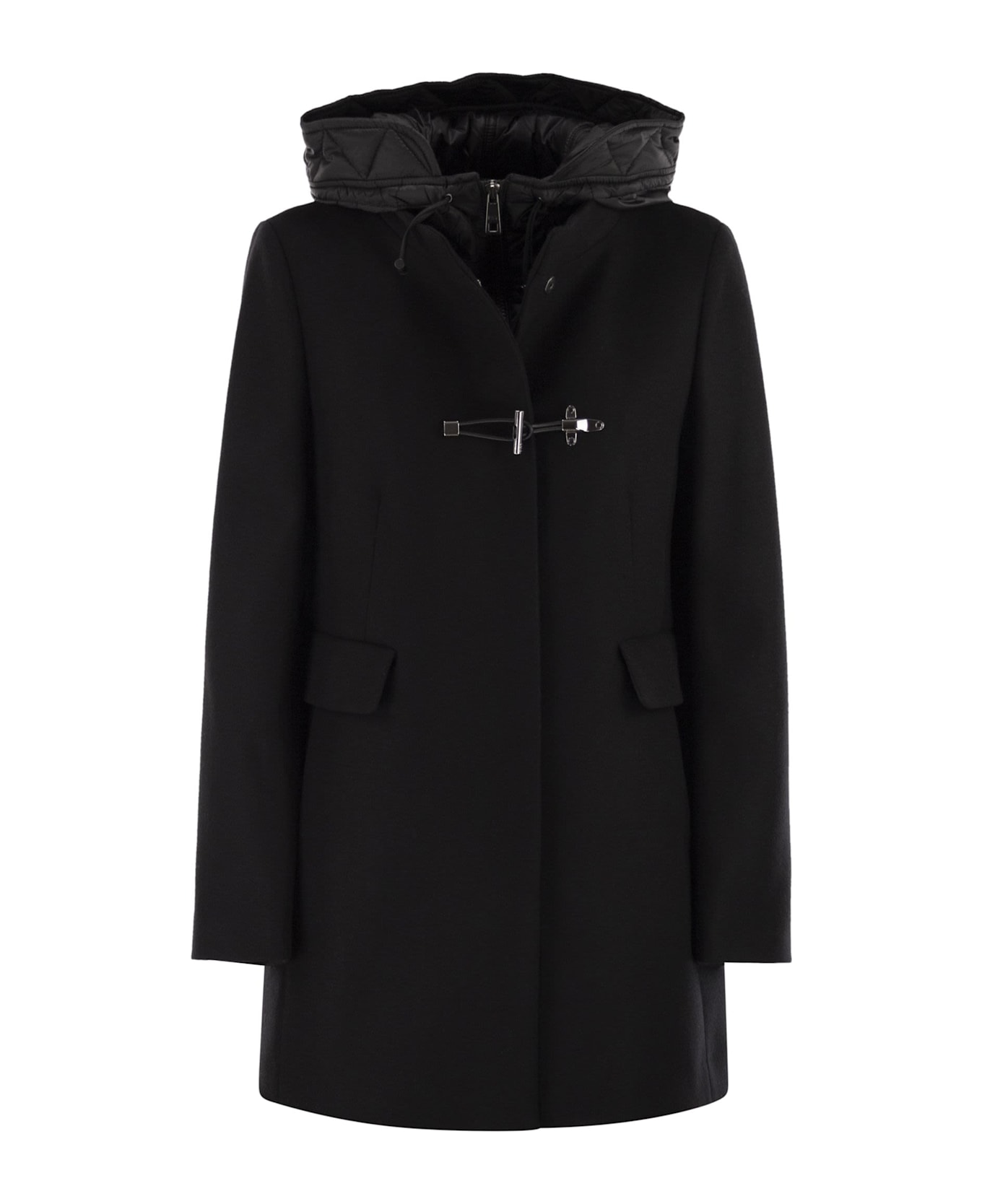 Fay Toggle Coat In Wool Cloth