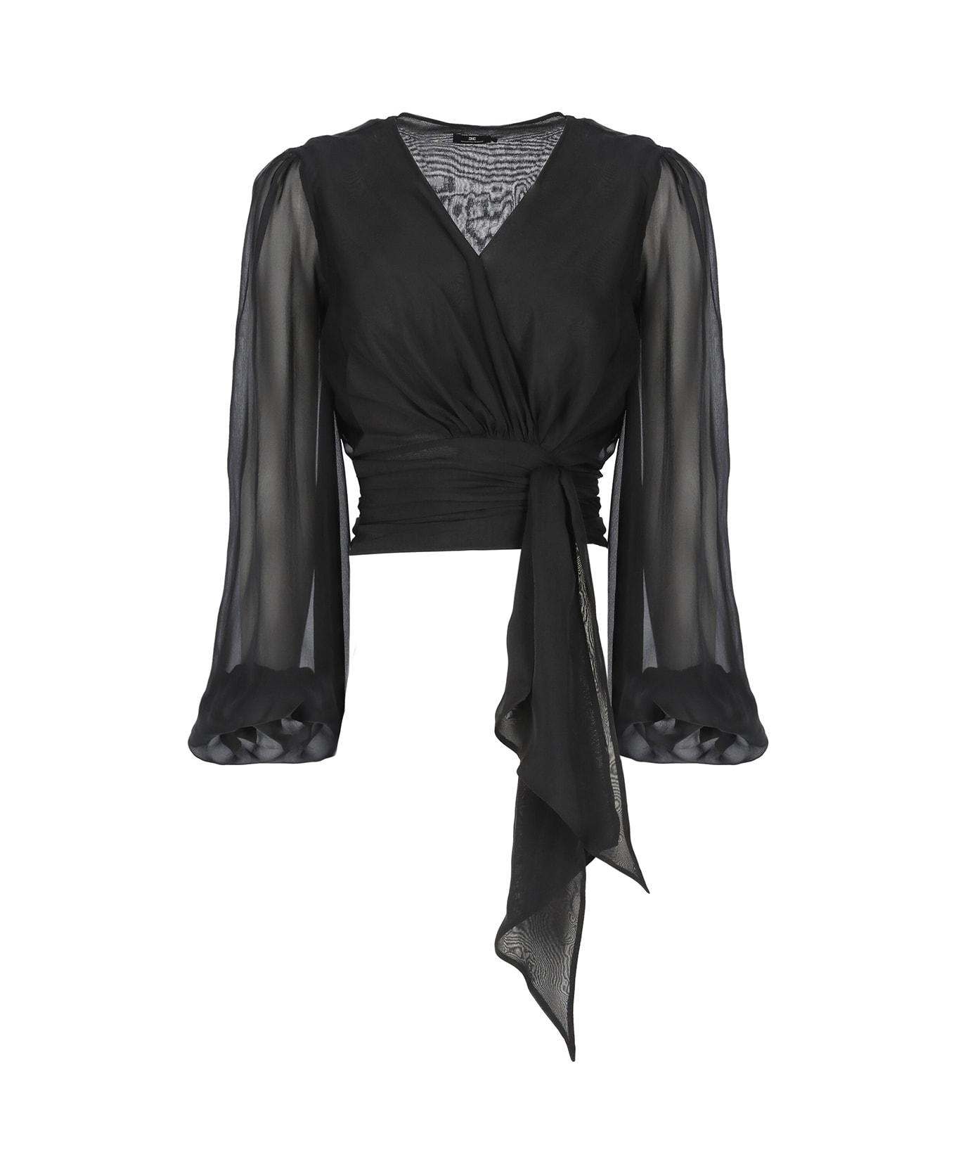 Elisabetta Franchi Black Silk Shirt - Black