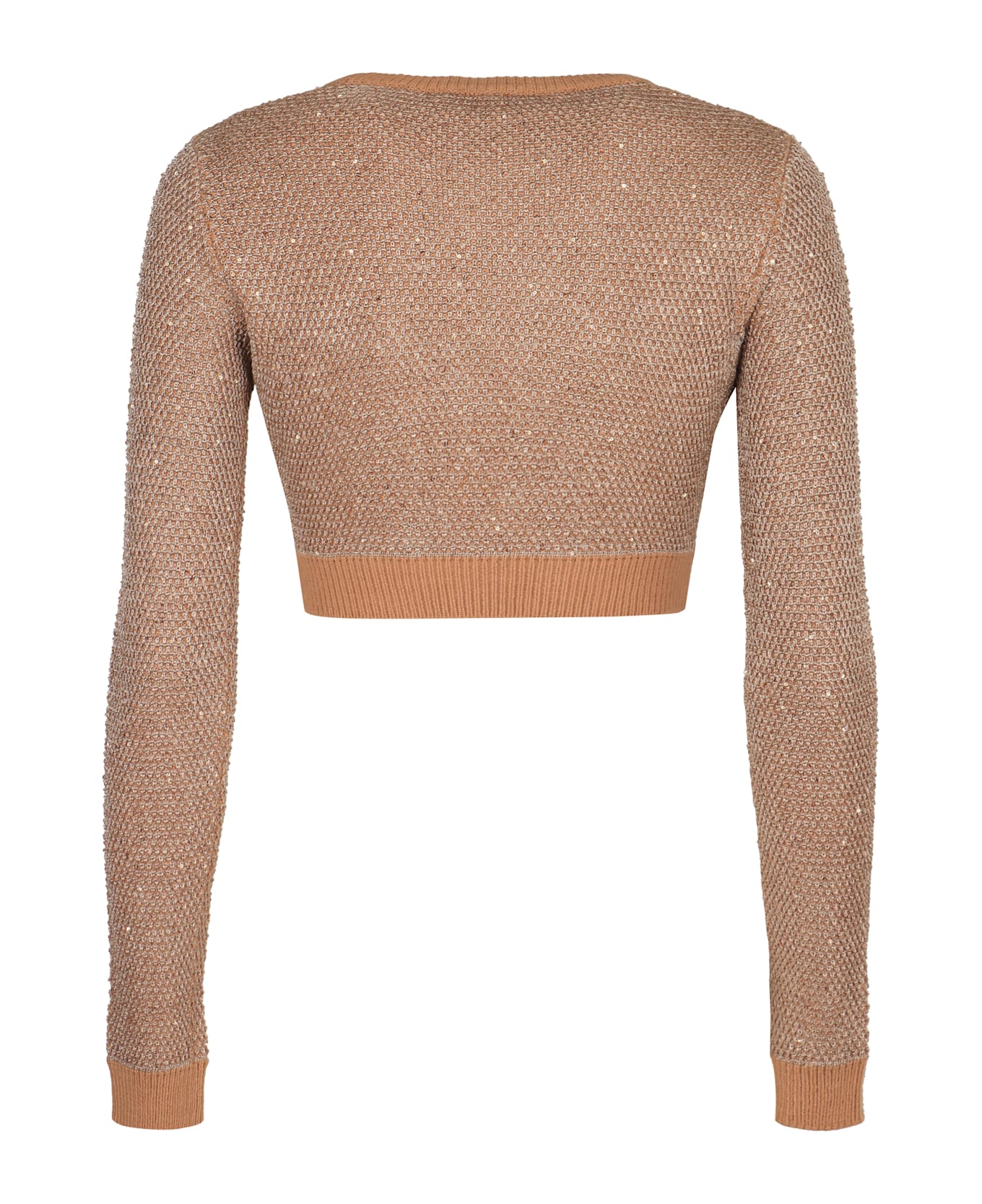 Elisabetta Franchi Sweater With Sequins - Beige