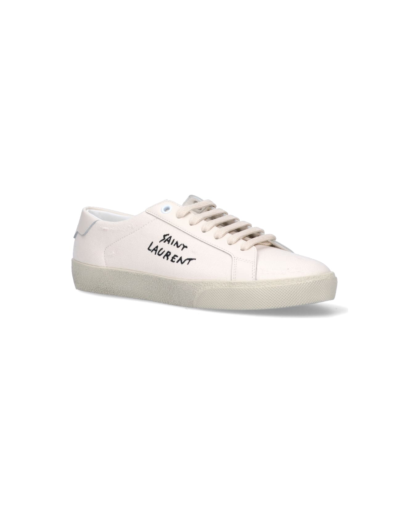 Saint Laurent 'court Sl/06' Sneakers - Cream