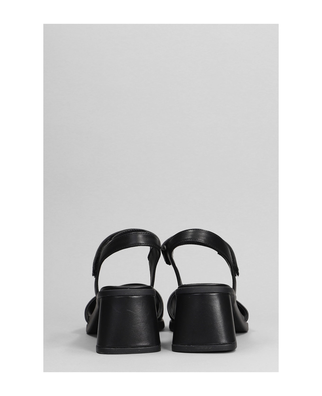 Camper Kiara Sandals In Black Leather - black