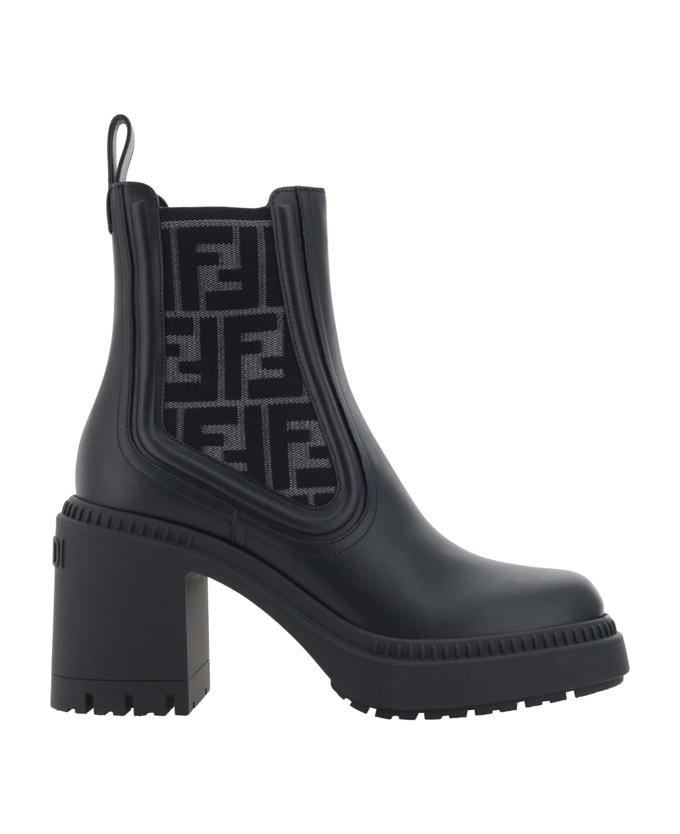 Fendi Domino Biker Boots - Nero+antracite Nero