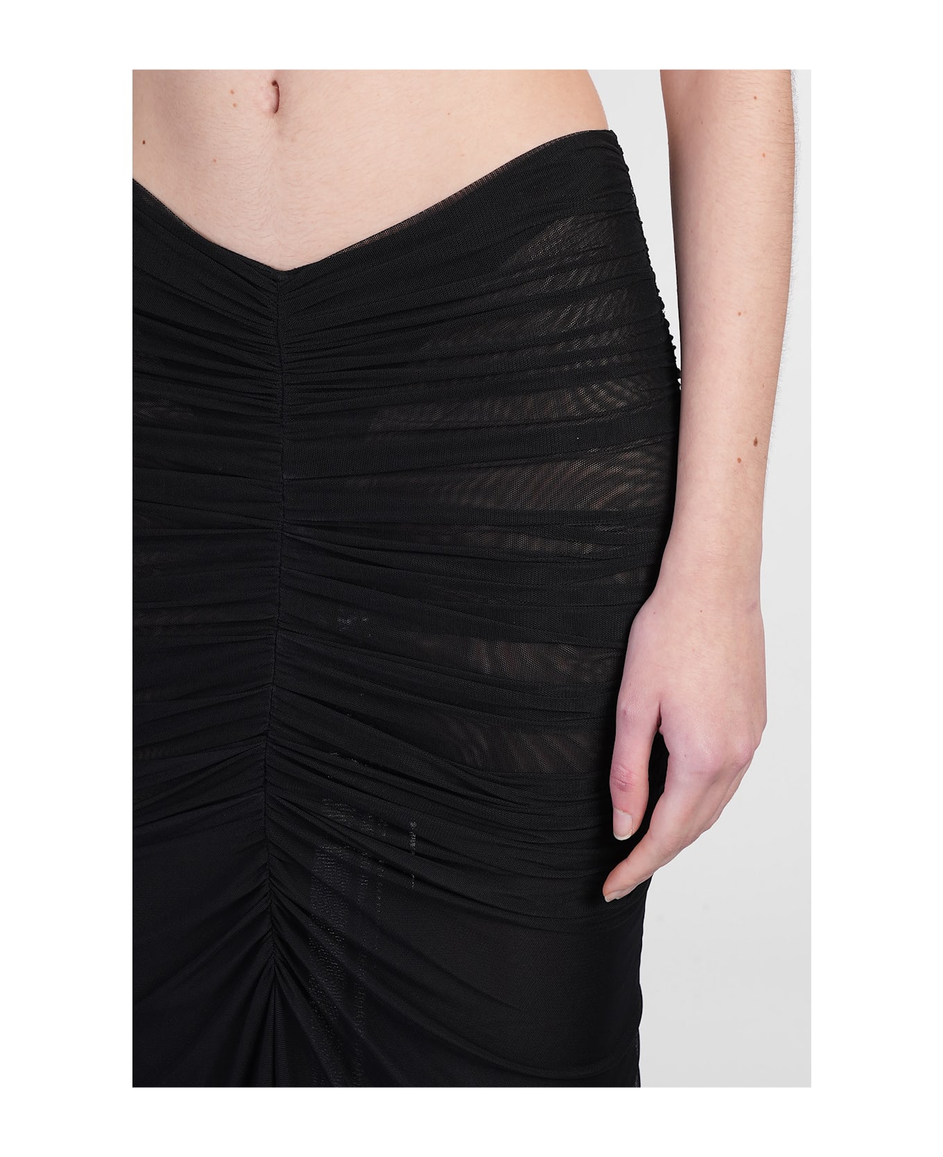 Mugler Skirt In Black Polyamide - black