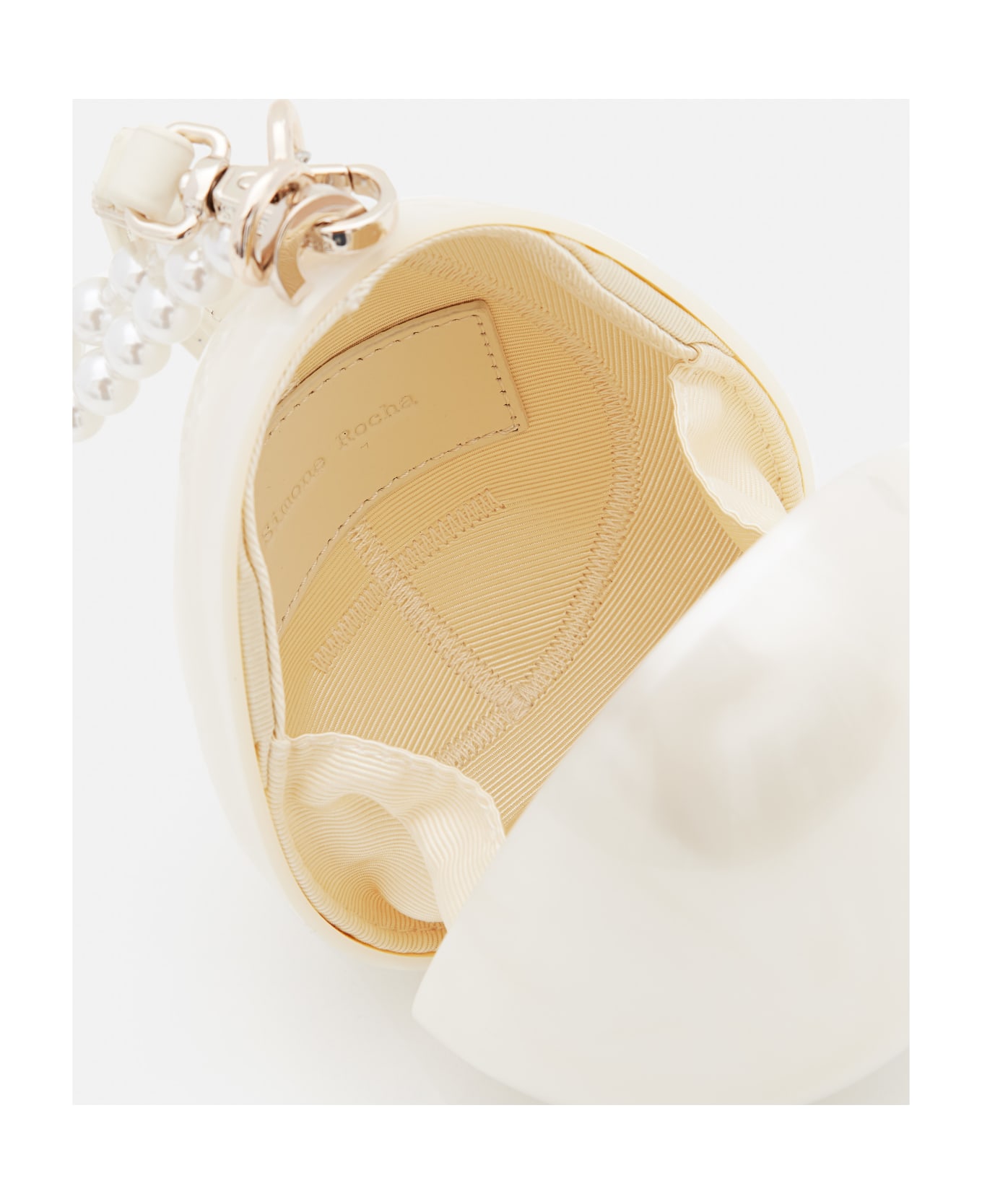 Simone Rocha Pearl Micro Egg Crossbody Bag - WHITE