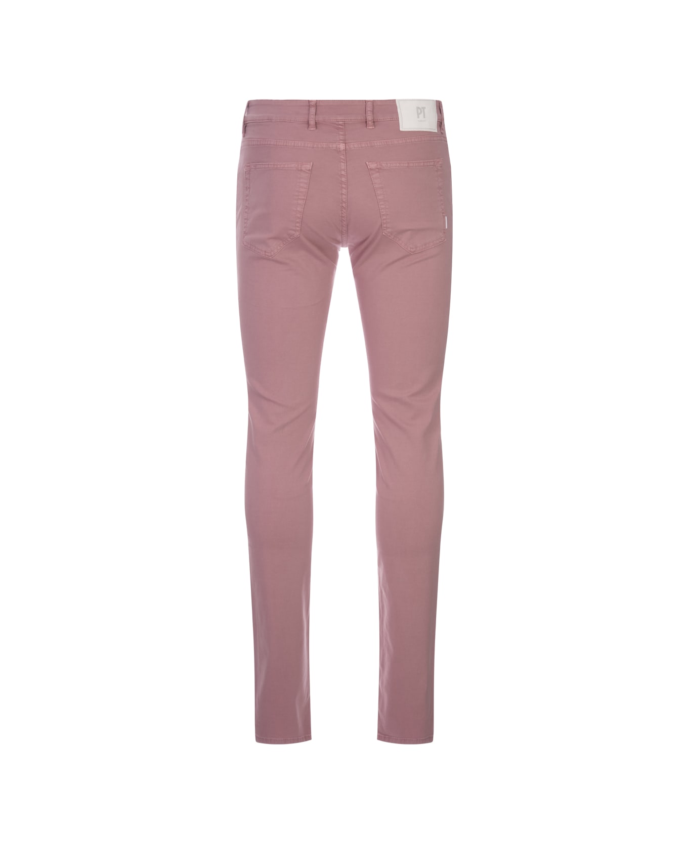 PT Torino Swing Jeans In Pink Stretch Denim - Pink