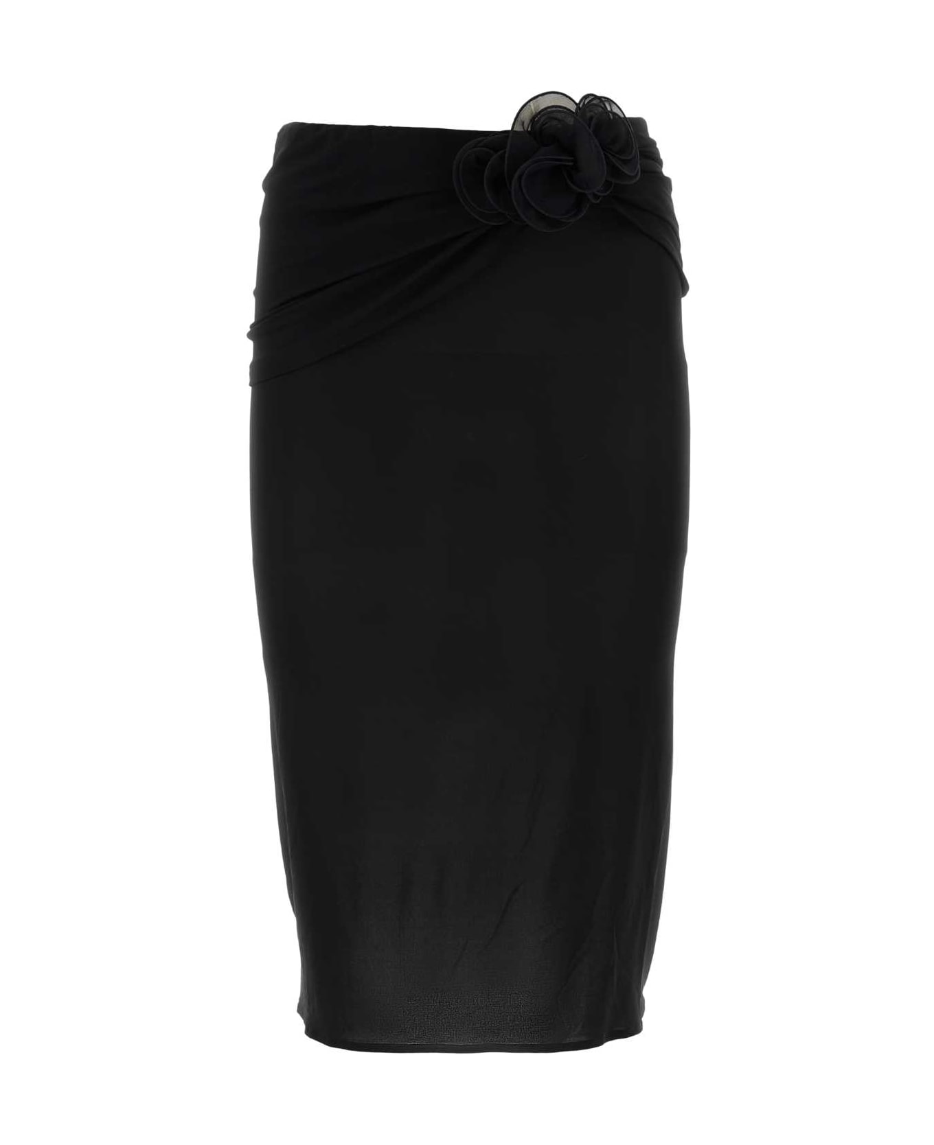 Magda Butrym Black Silk Skirt - BLACK