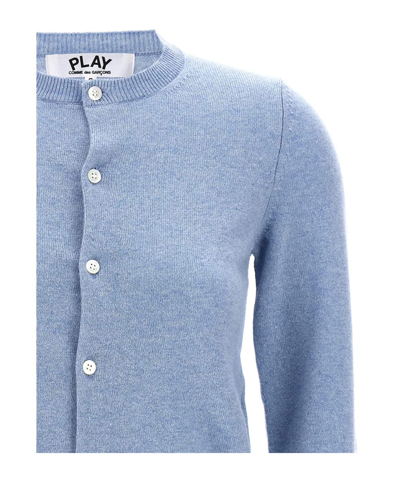 Comme des Garçons Play 
small Heart
 Cardigan - Light Blue