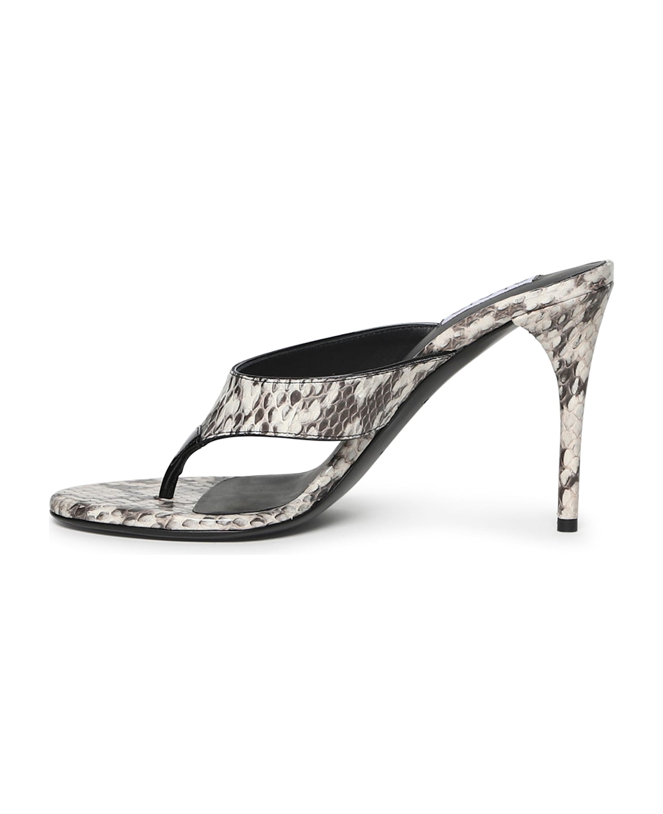 Alaia Elaphe Flip-flop Mules - White