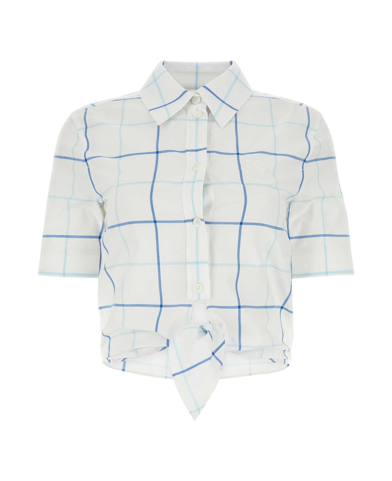 Burberry Embroidered Poplin Shirt - BRTCERULEANBLUEIP シャツ