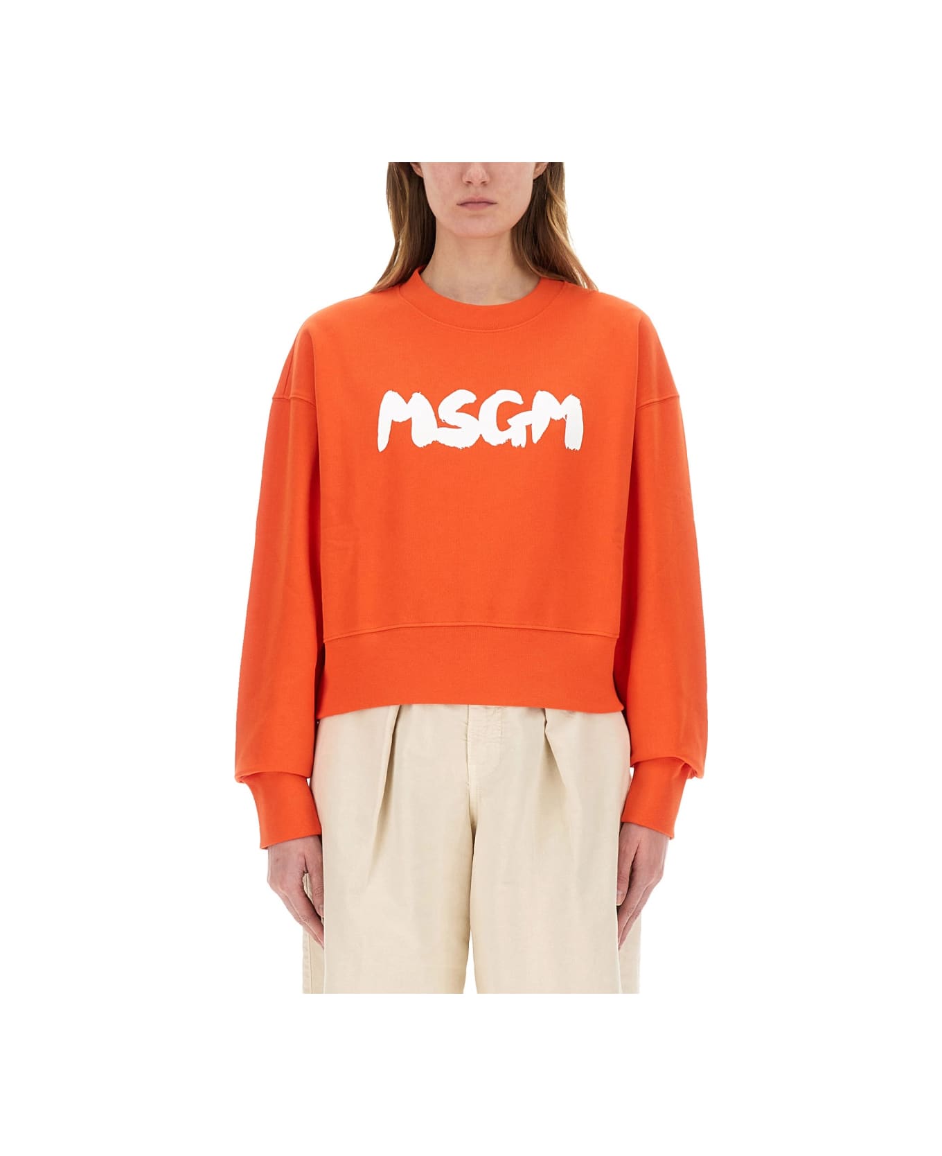 MSGM Sweatshirt With Logo - RED