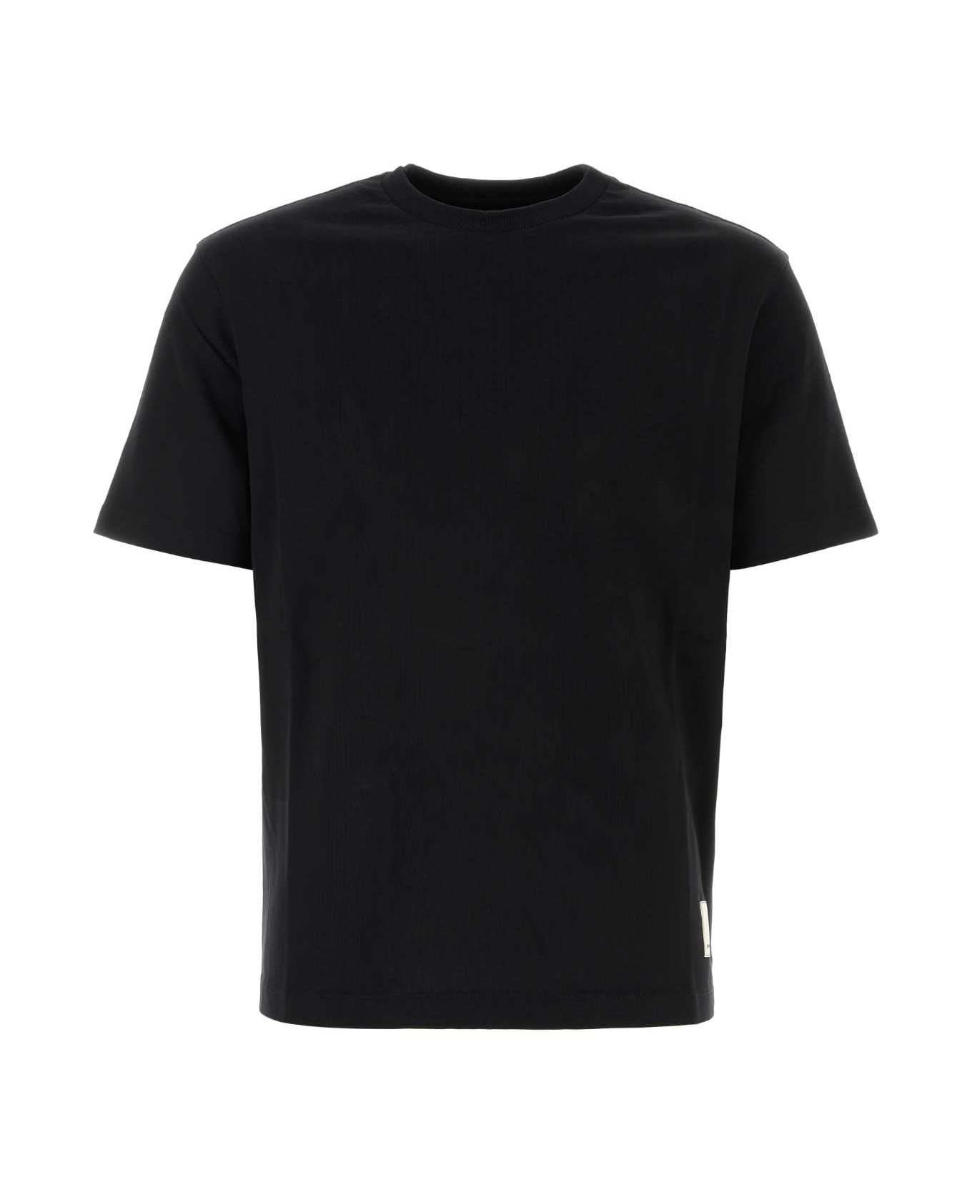 Emporio Armani Black Cotton T-shirt - 0095 シャツ
