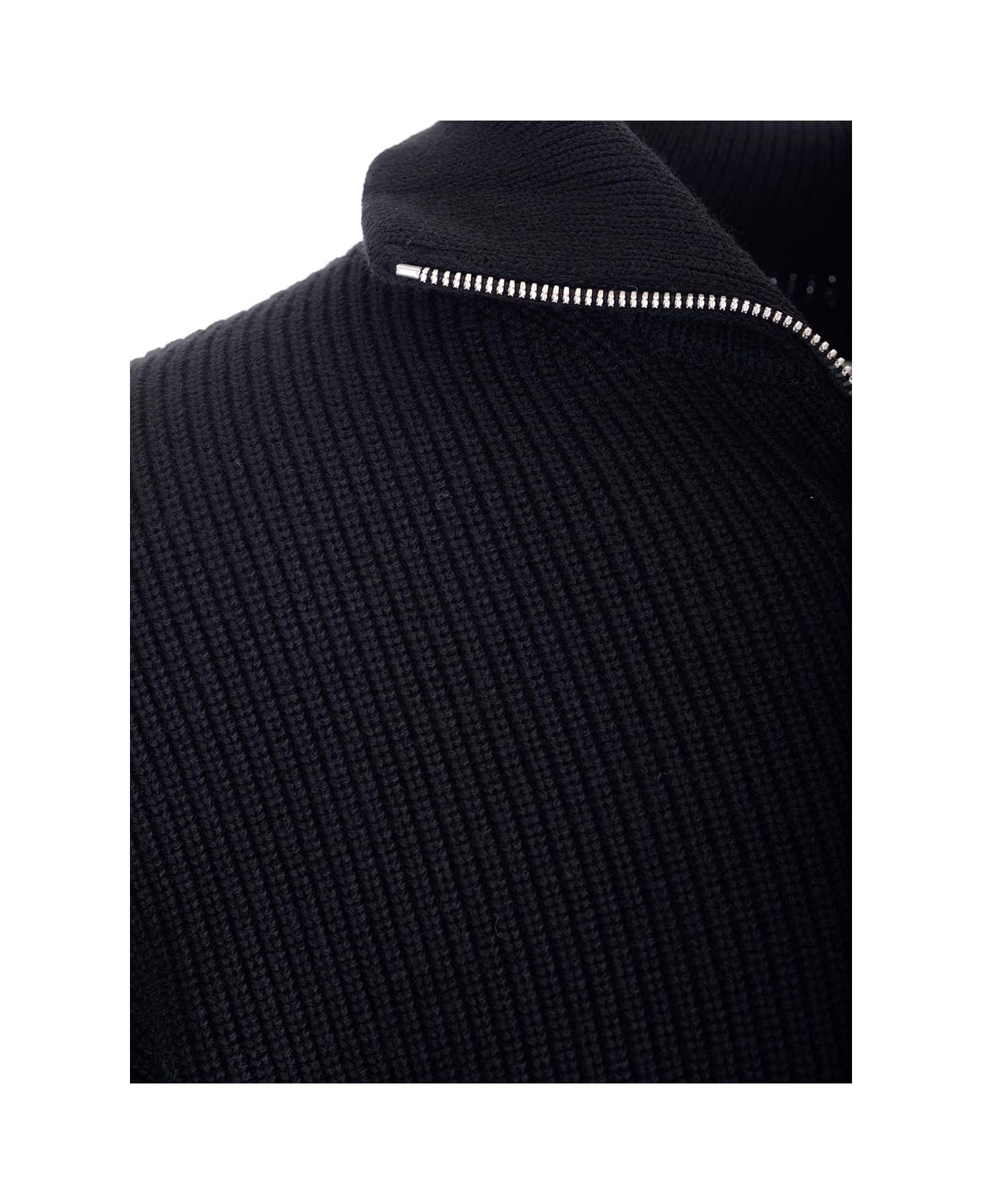 Maison Margiela Zipped Cardigan - Black