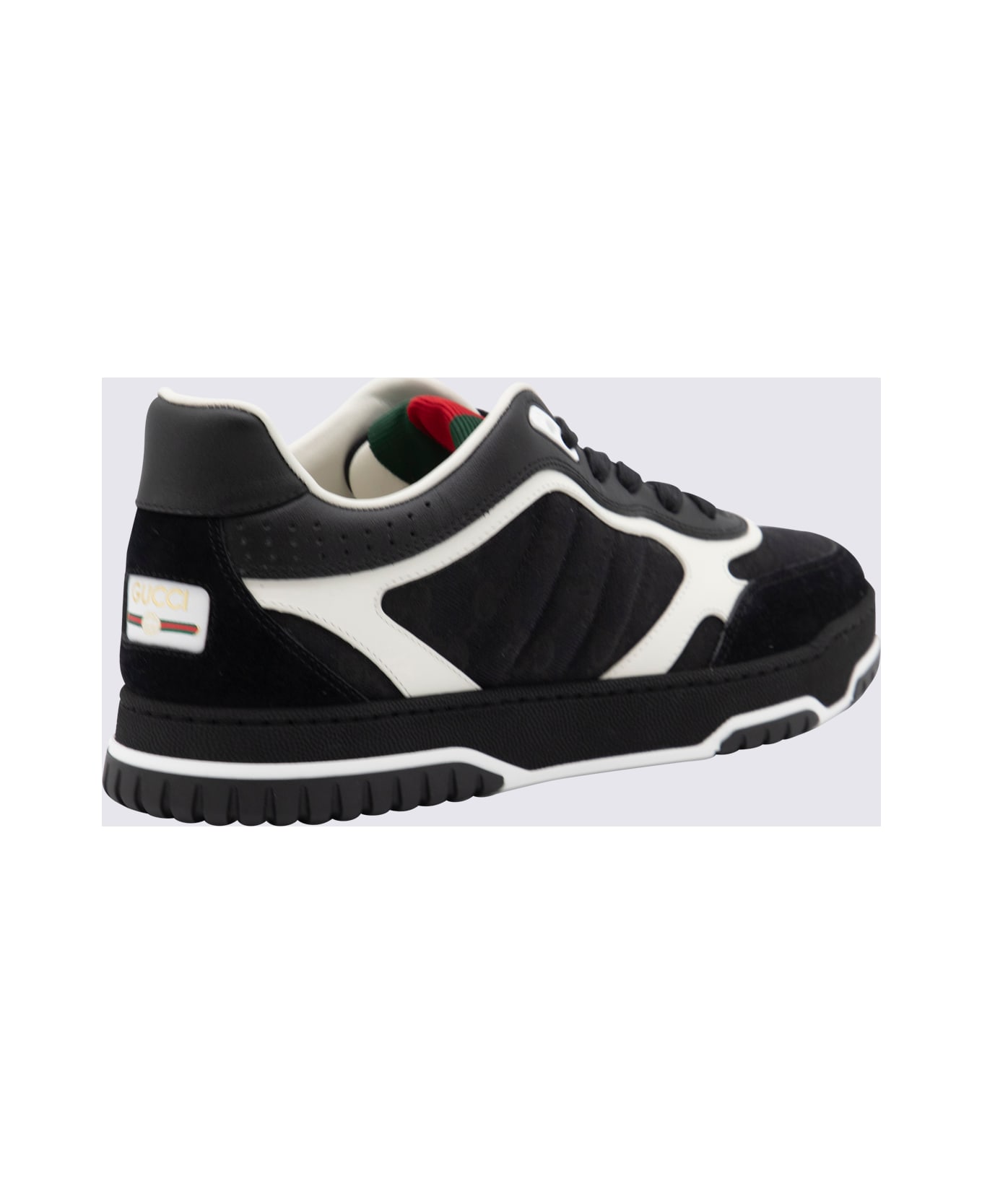 Gucci Black Leather Sneakers - Bla/bla/g.w/bla/vrv/