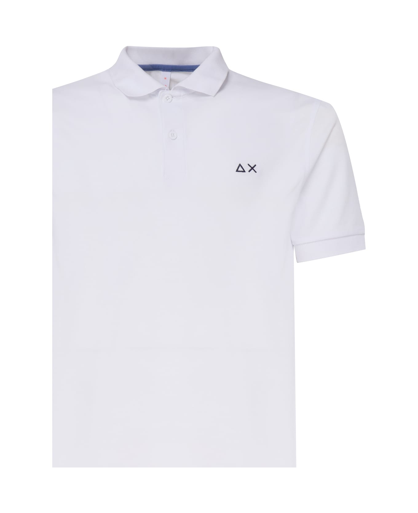 Sun 68 Solid Polo Shirt With Logo - Bianco