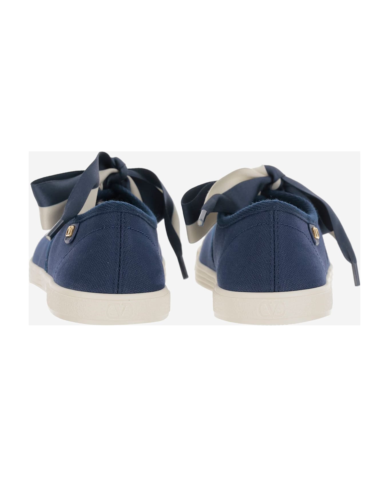 Valentino Garavani Bay By Bay Canvas Ballerina - Blue