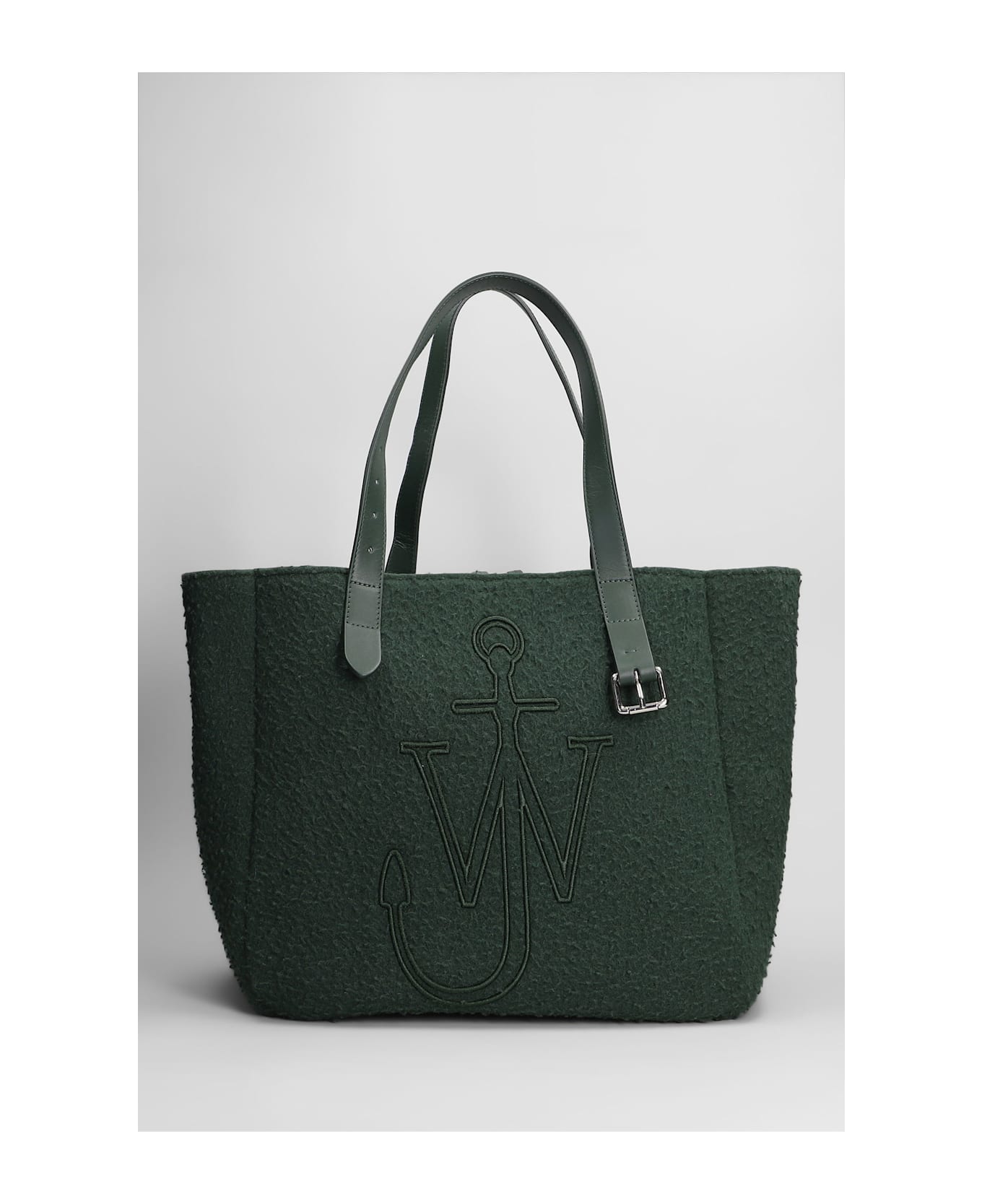 J.W. Anderson Belt Tote Tote In Green Wool - green