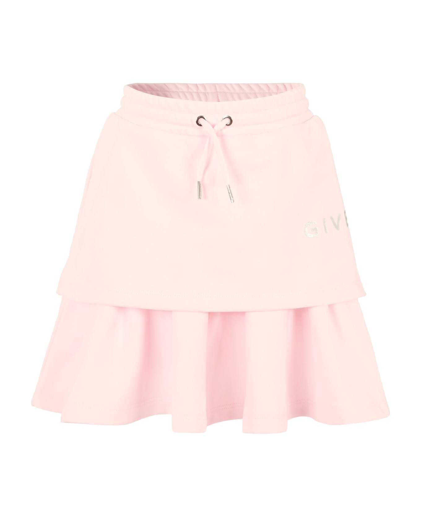 Givenchy Pink Skirt For Girl With Logo - Pink