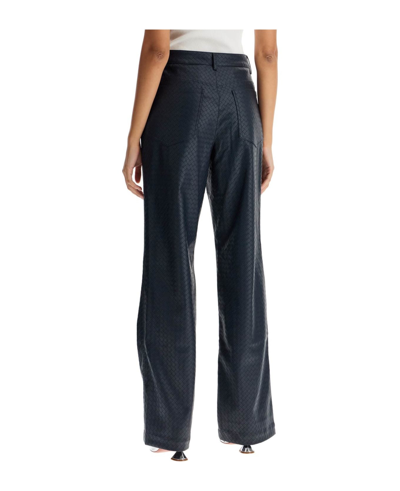 Rotate by Birger Christensen Straight Leg Pants With Woven Pattern Design - basic|basic