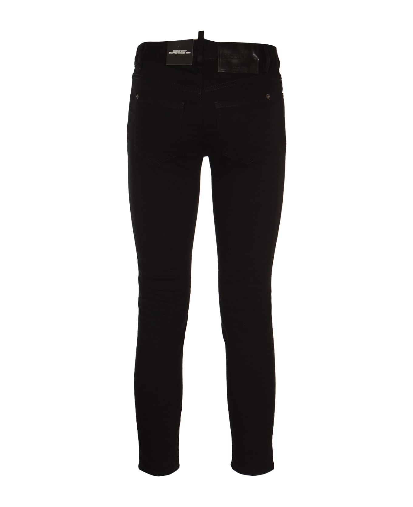 Dsquared2 Medium Waist Cropped Jeans - BLACK デニム