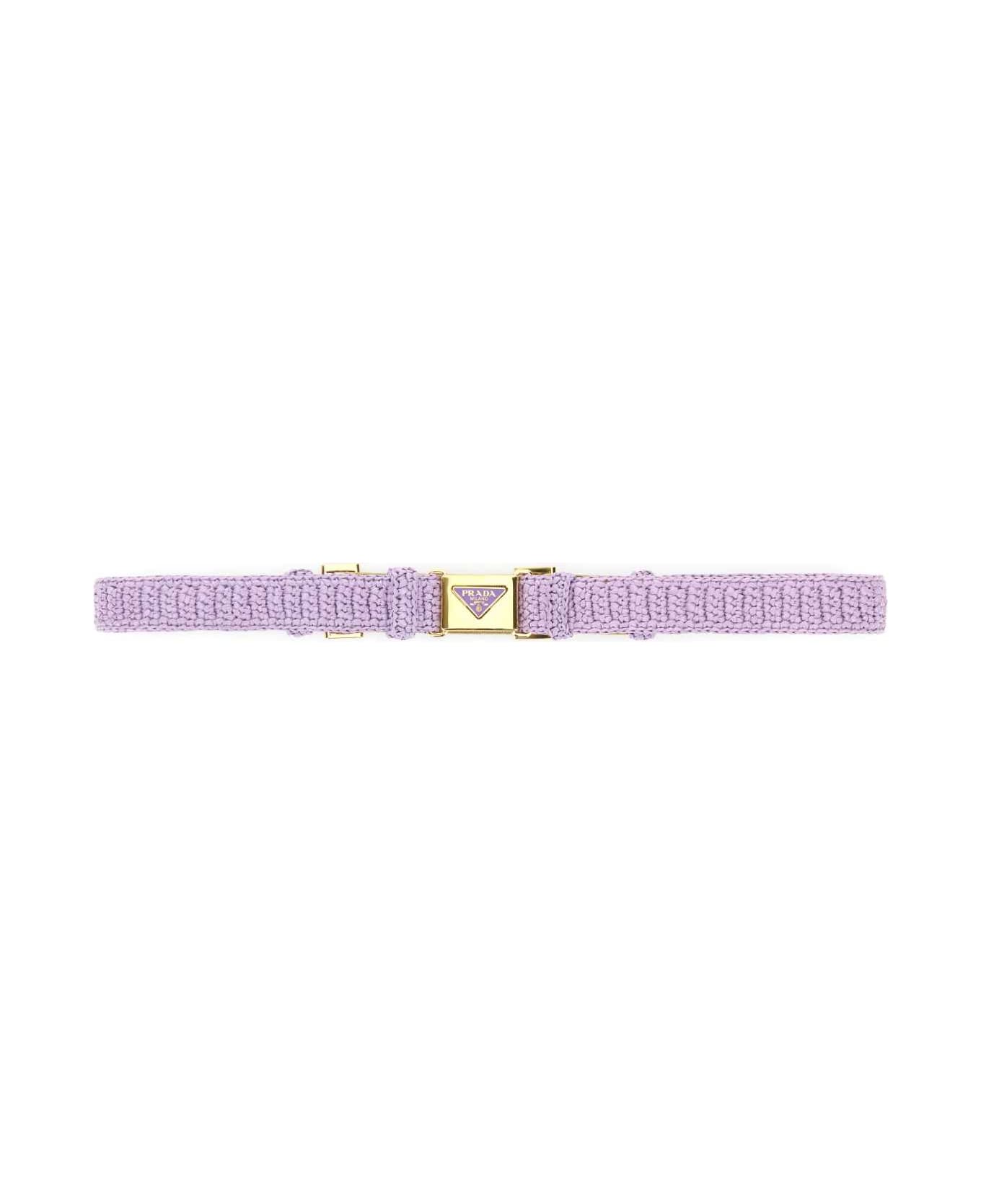 Prada Lilac Raffia Belt - LILIUM