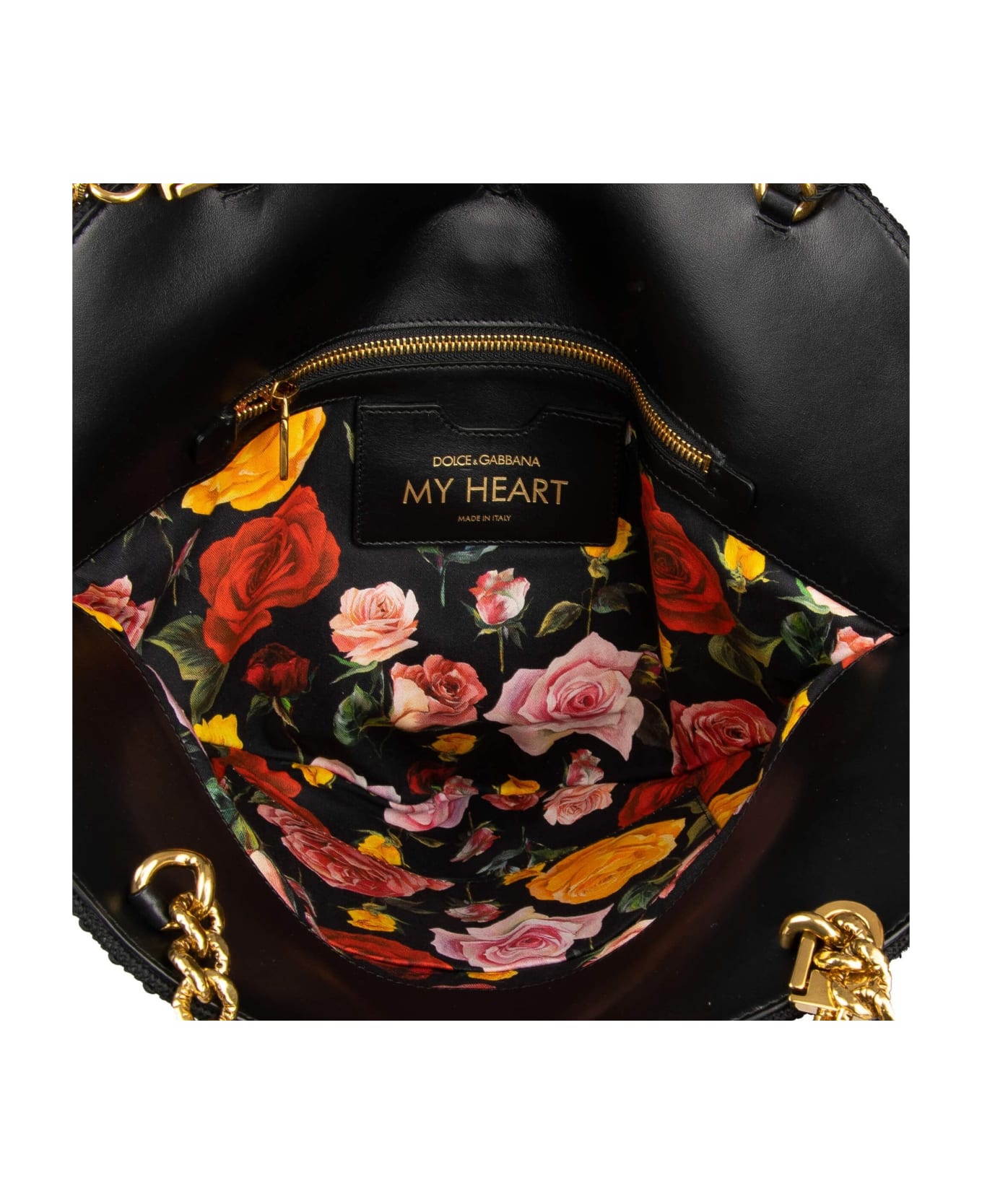 Dolce & Gabbana My Heart Crochet Bag - Black