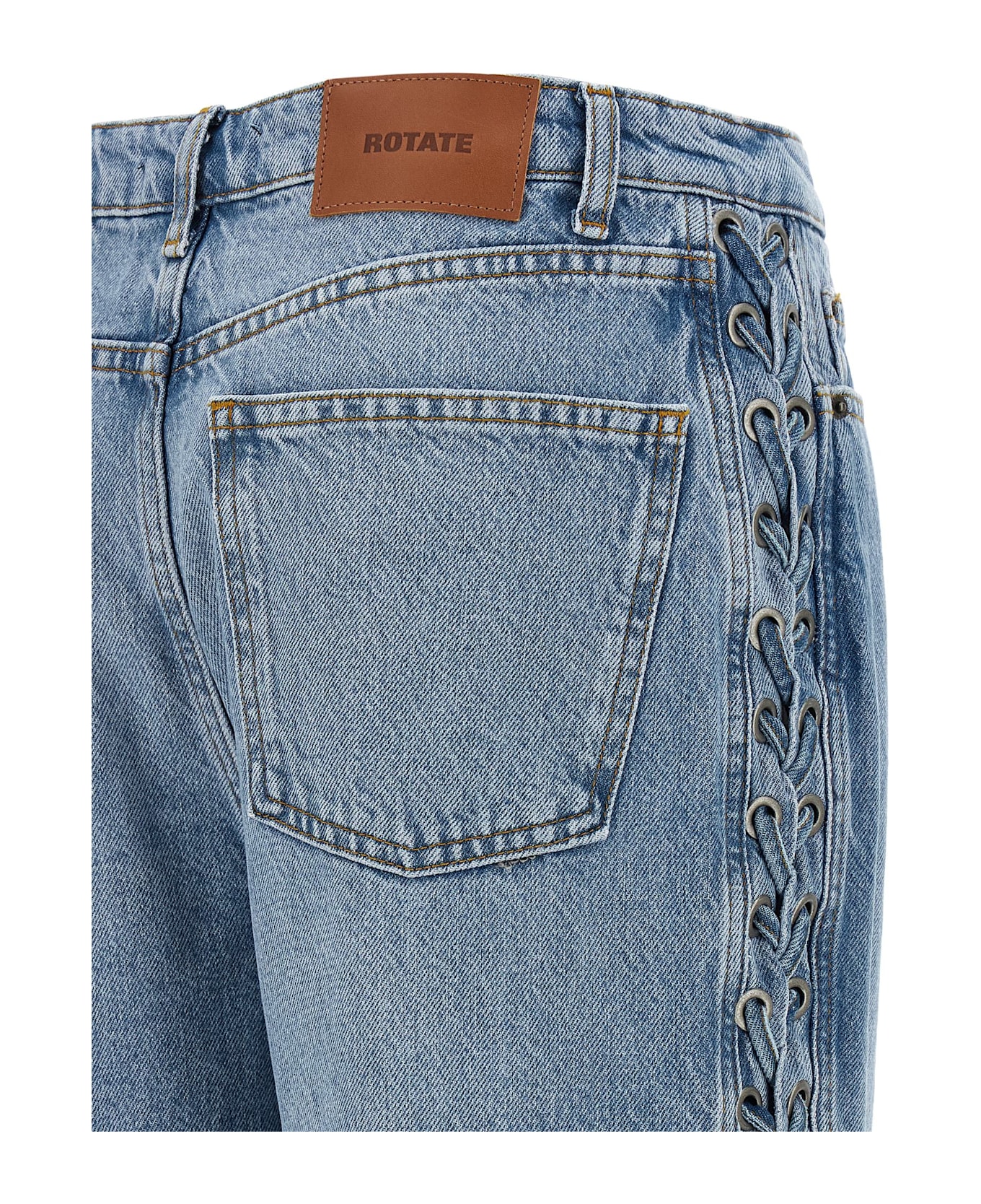 Rotate by Birger Christensen 'twisted Lacing' Jeans - Light Blue