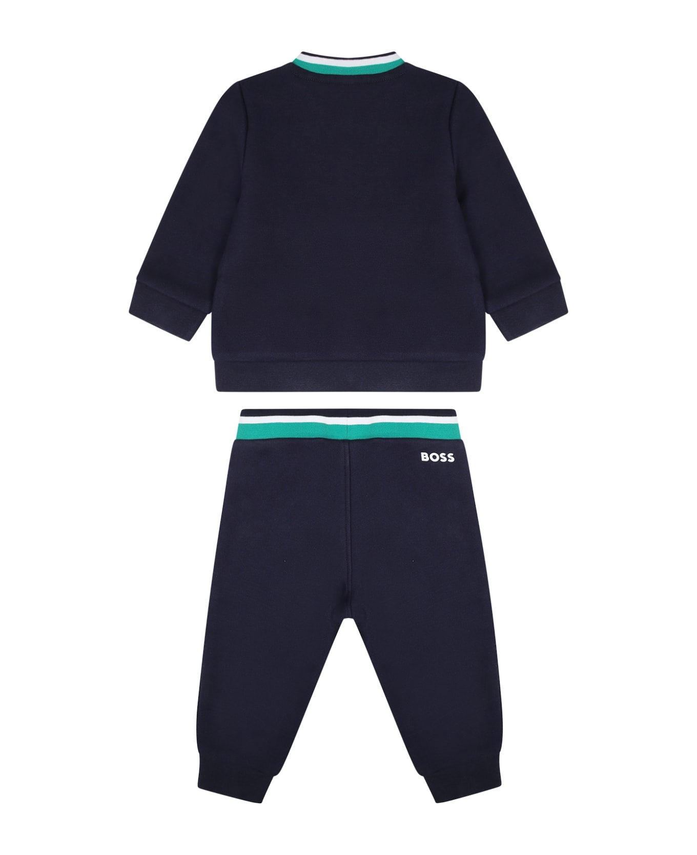 Hugo Boss Blue Sport Suit Set For Baby Boy - Blue ボトムス