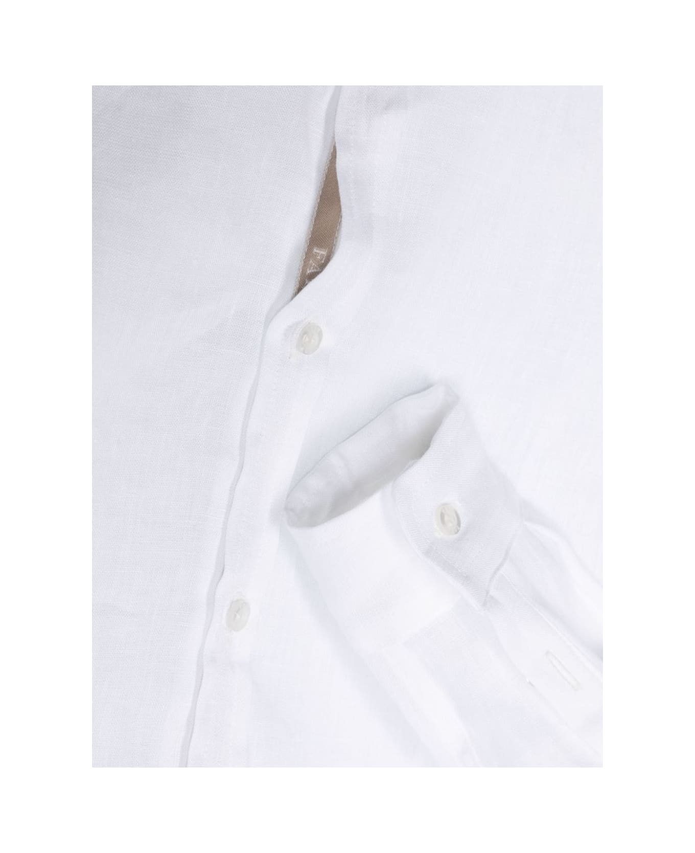 Fay White Linen Shirt - White シャツ