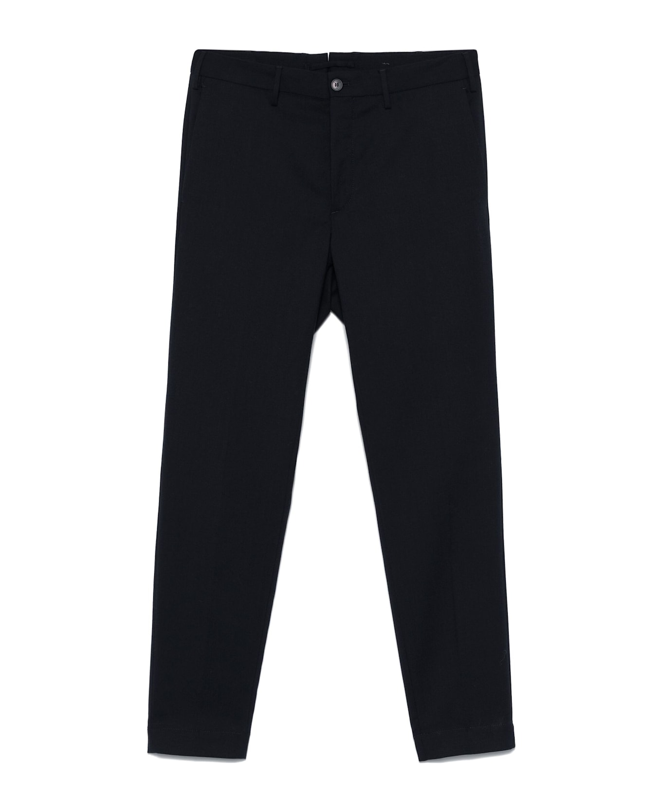 Incotex Midnight Blue Wool Blend Trousers