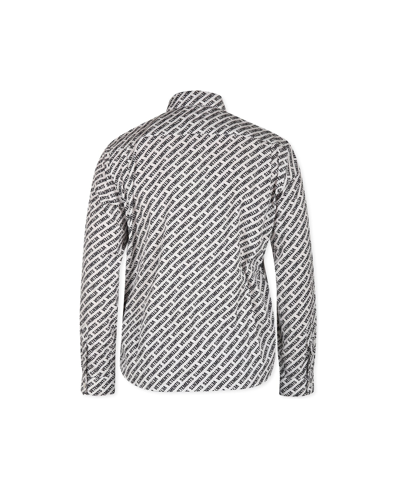 VETEMENTS White Shirt For Boy With Black Logo - White