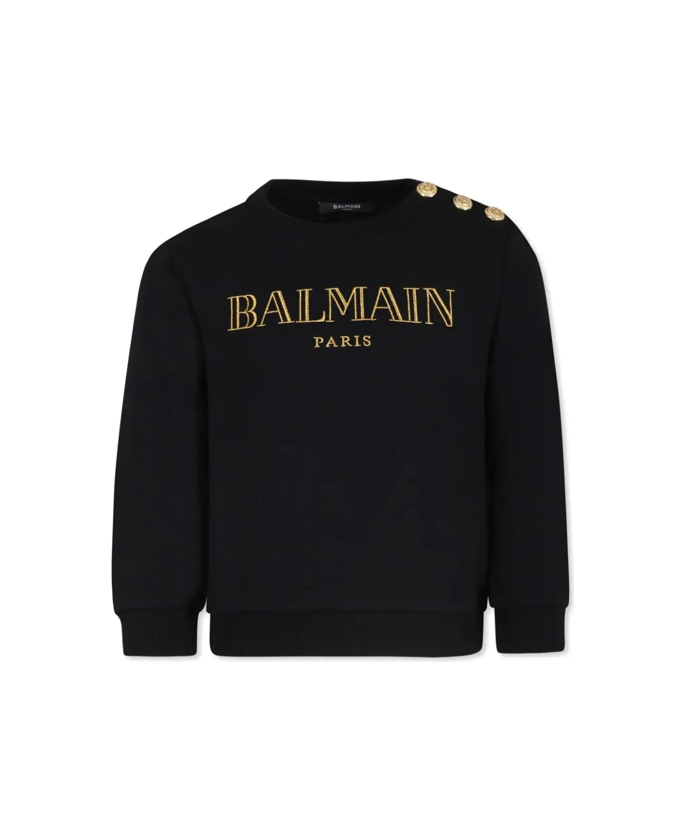 Balmain Felpa Con Logo - Black