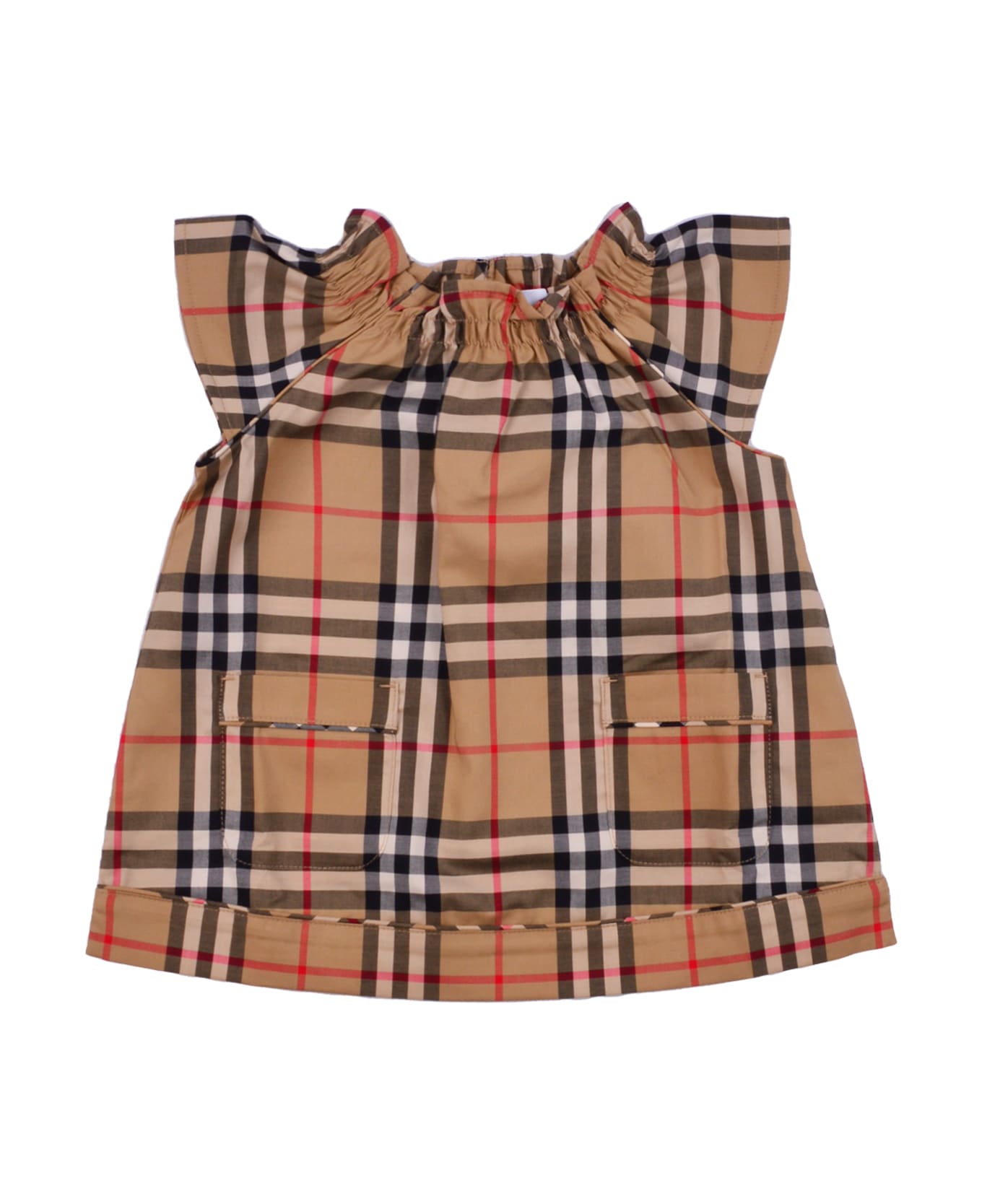 Burberry Dress With Vintage Check Pattern - Beige