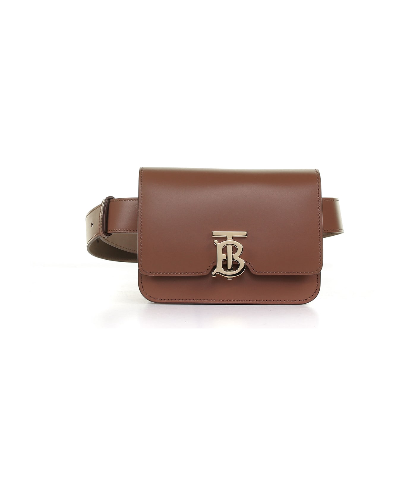 Burberry Malt Brown Tb Leather Bag - MALT BROWN ベルトバッグ