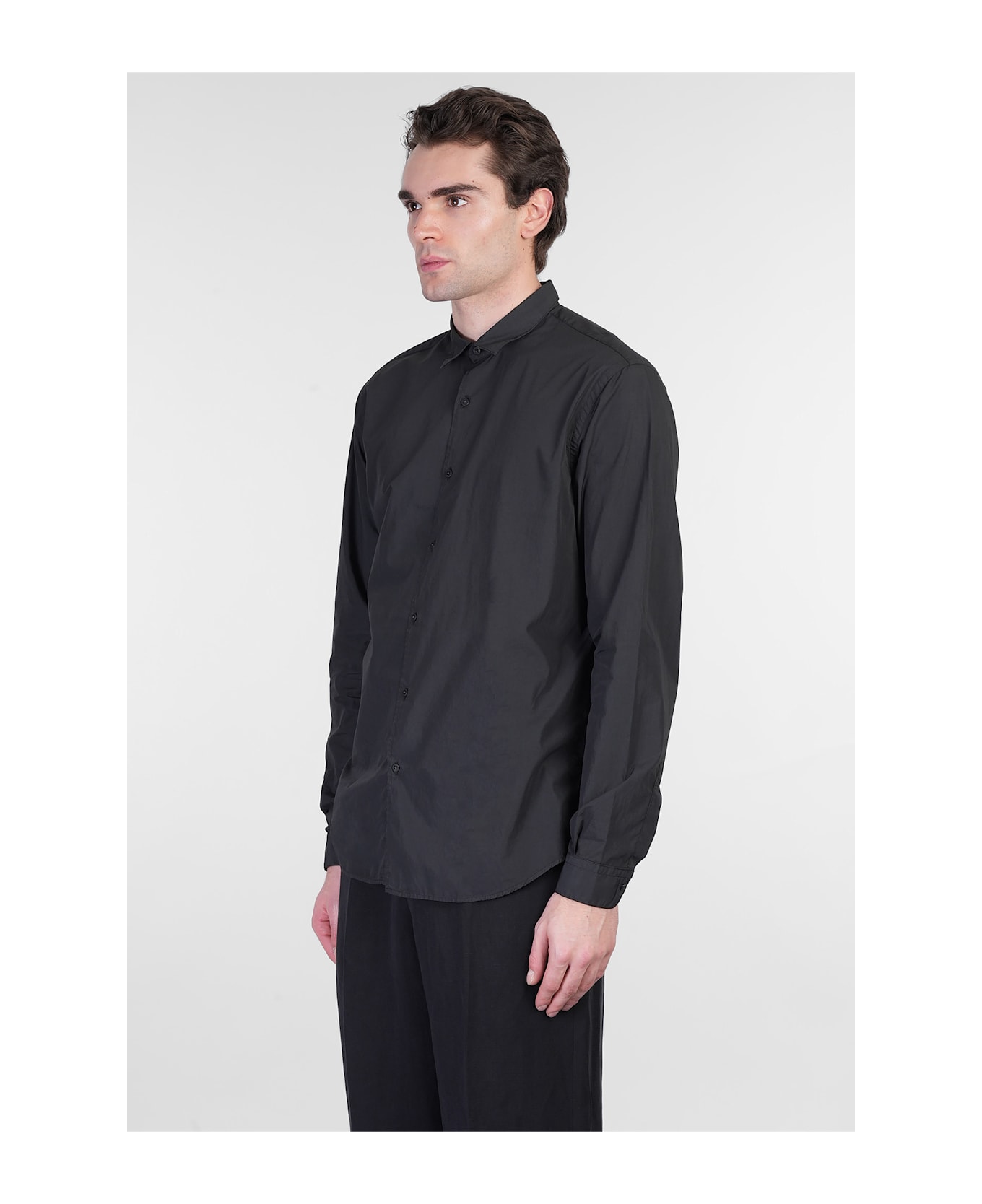 costumein Domenico Shirt In Black Cotton - black