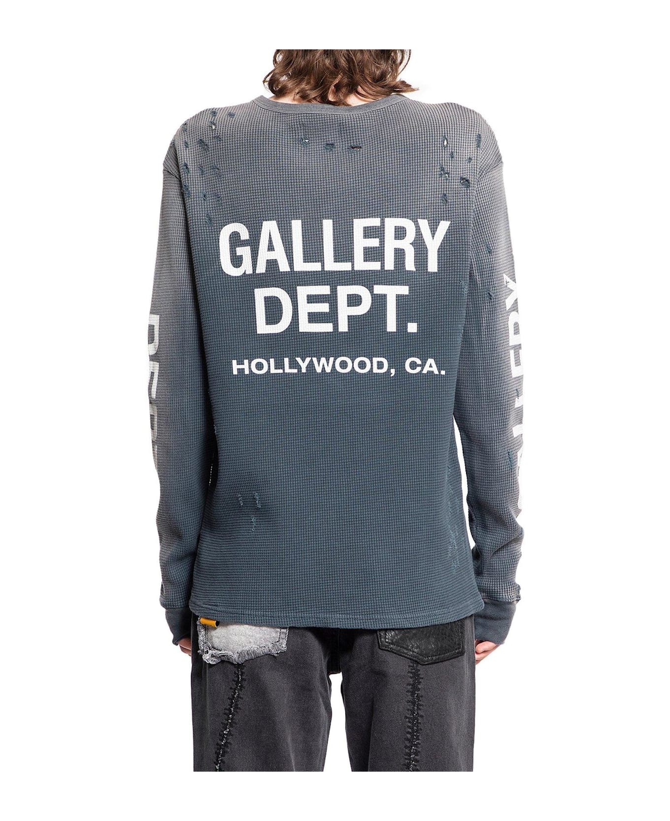 Gallery Dept. Urcle Thermal Distressed Sweatshirt - GREY