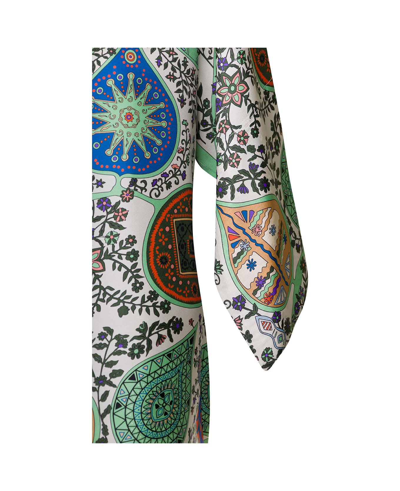 Alberto Biani Multicolor Cape Top With All-over Graphic Print In Silk Woman - Multicolor